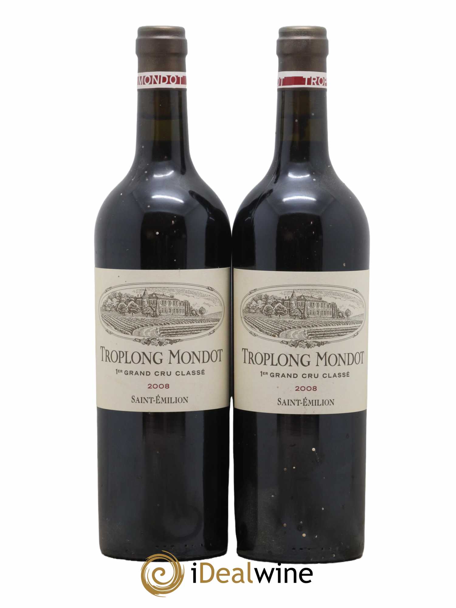 Château Troplong Mondot 1er Grand Cru Classé B 2008 - Lot de 2 bouteilles - 0