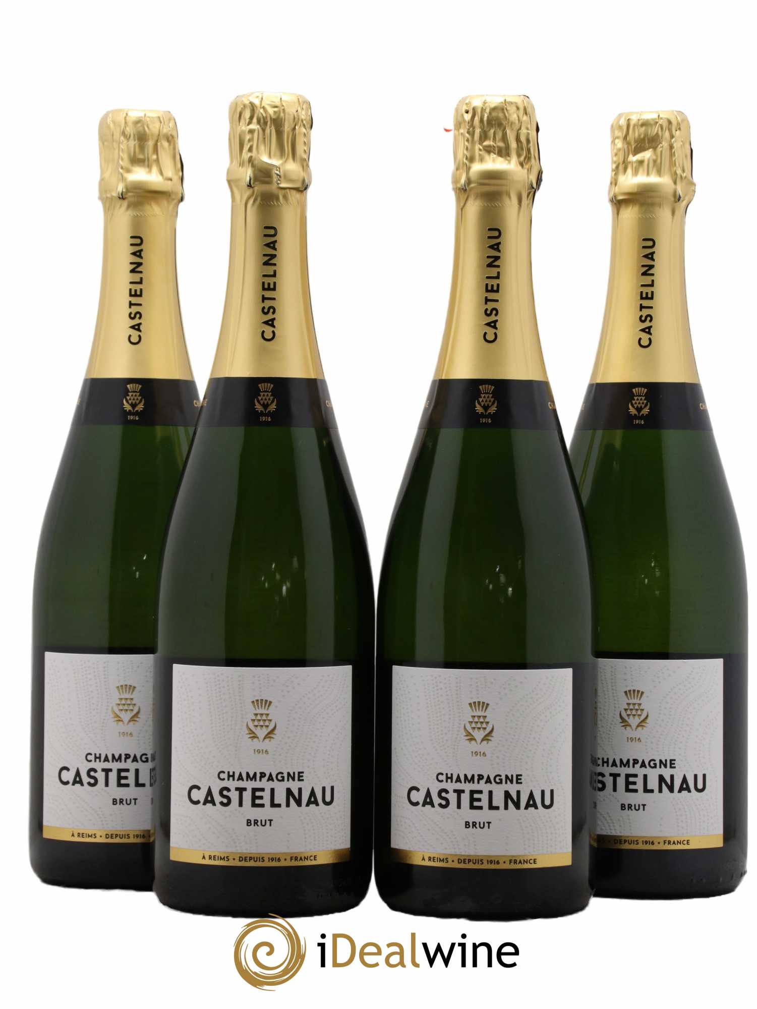 Champagne Brut Réserve Maison Castelnau - Lot of 4 bottles - 0