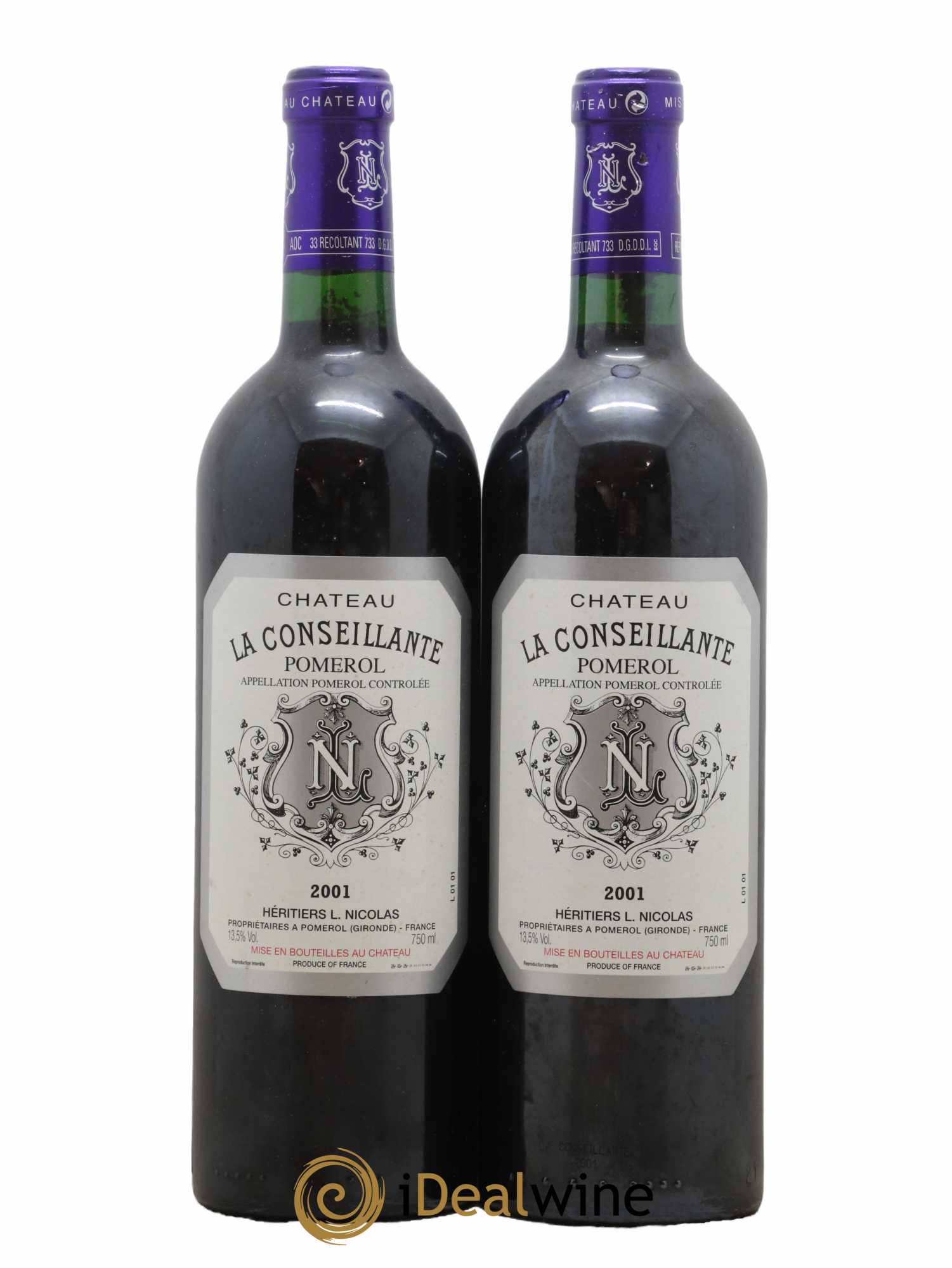 Château la Conseillante 2001 - Lot de 2 bouteilles - 0