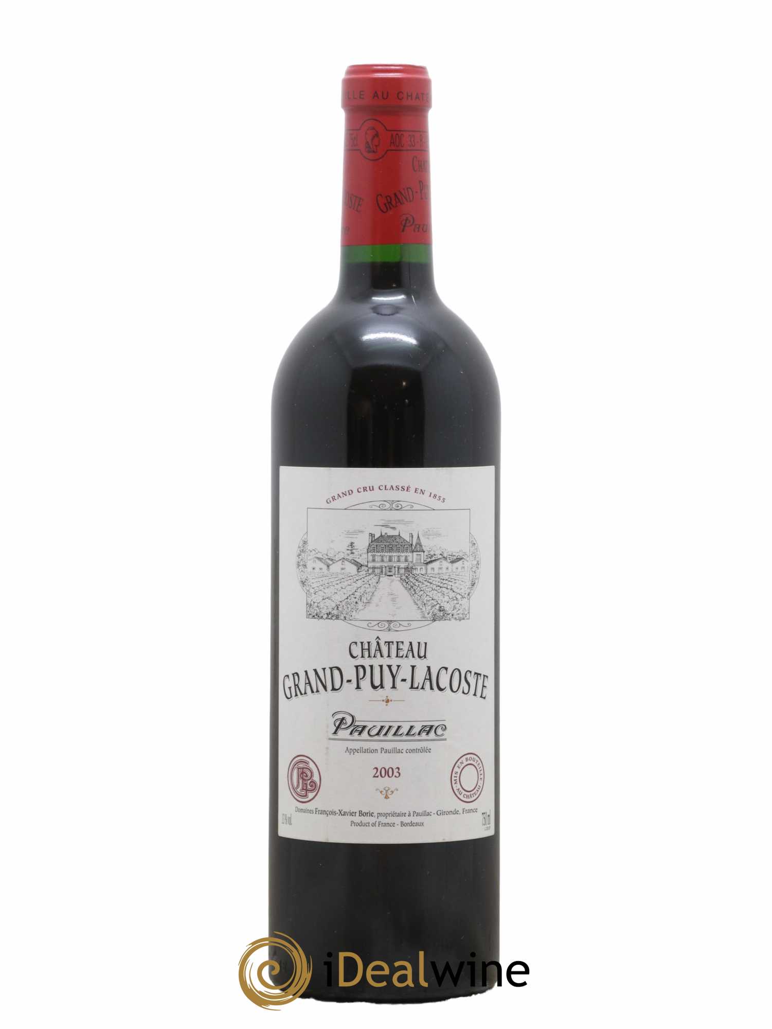 Château Grand Puy Lacoste 5ème Grand Cru Classé 2003 - Lot de 1 bouteille - 0