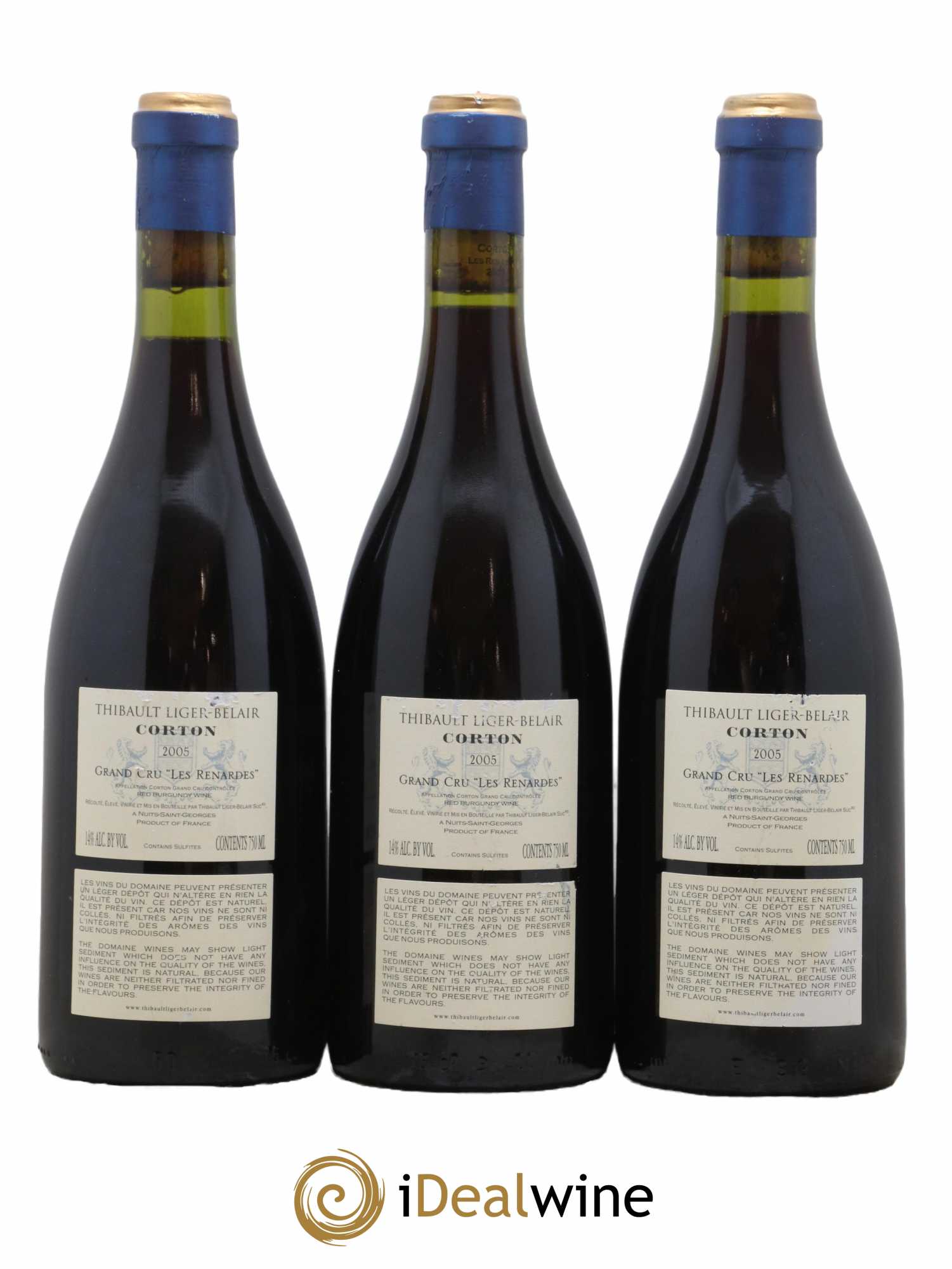 Corton Grand Cru Les Renardes Thibault Liger-Belair 2005 - Lot de 3 bouteilles - 1