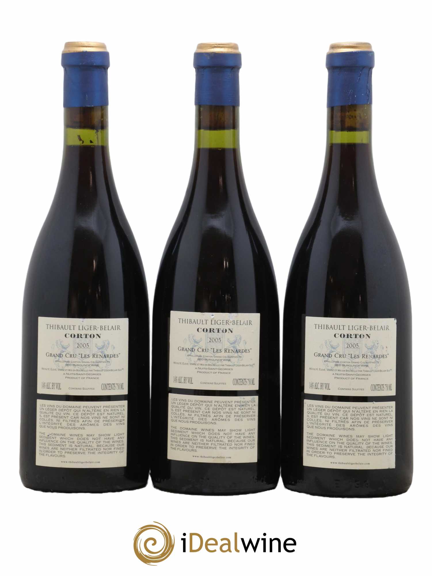 Corton Grand Cru Les Renardes Thibault Liger-Belair 2005 - Lot de 3 bouteilles - 1