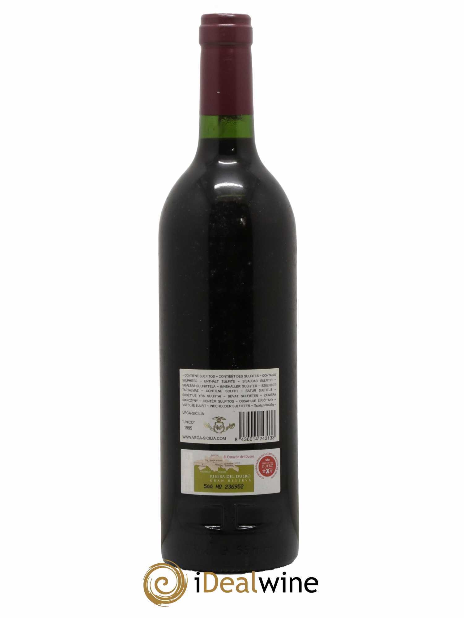 Ribera Del Duero DO Vega Sicilia Unico Famille Alvarez 1995 - Posten von 1 Flasche - 1