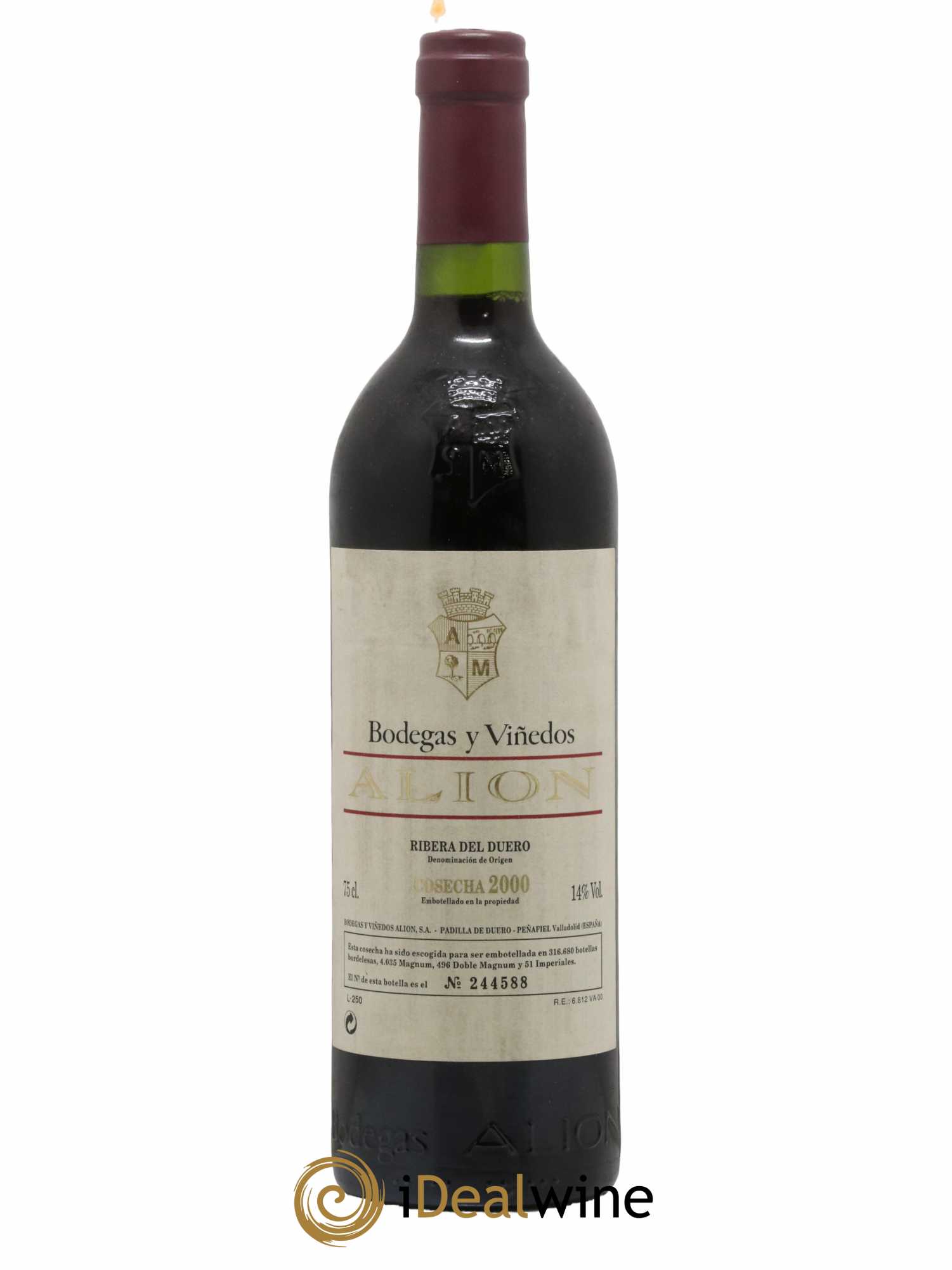 Ribera Del Duero DO Vega Sicilia Alion Famille Alvarez 2000 - Lot de 1 bouteille - 0