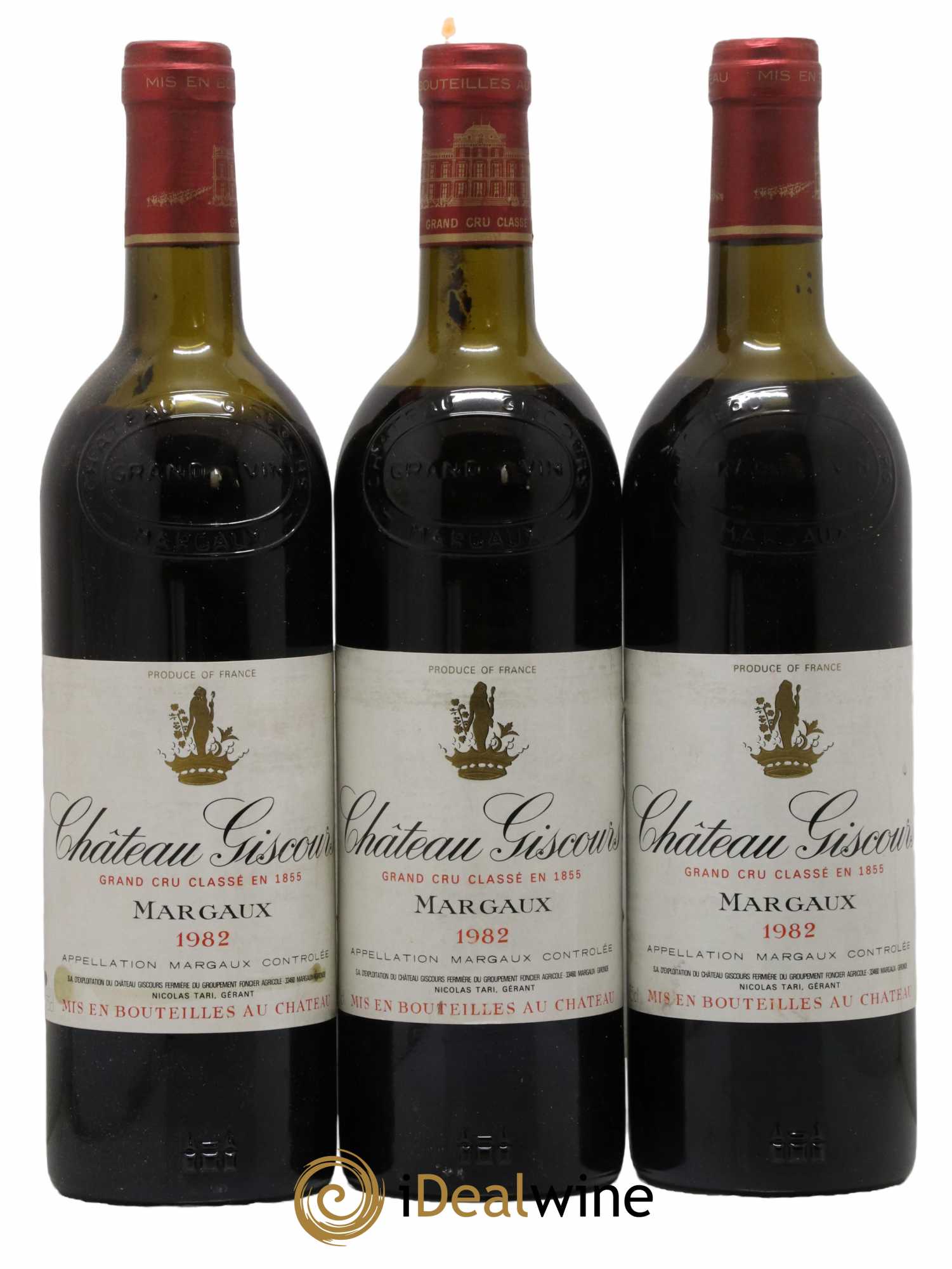 Château Giscours 3ème Grand Cru Classé 1982 - Lot de 3 bouteilles - 0