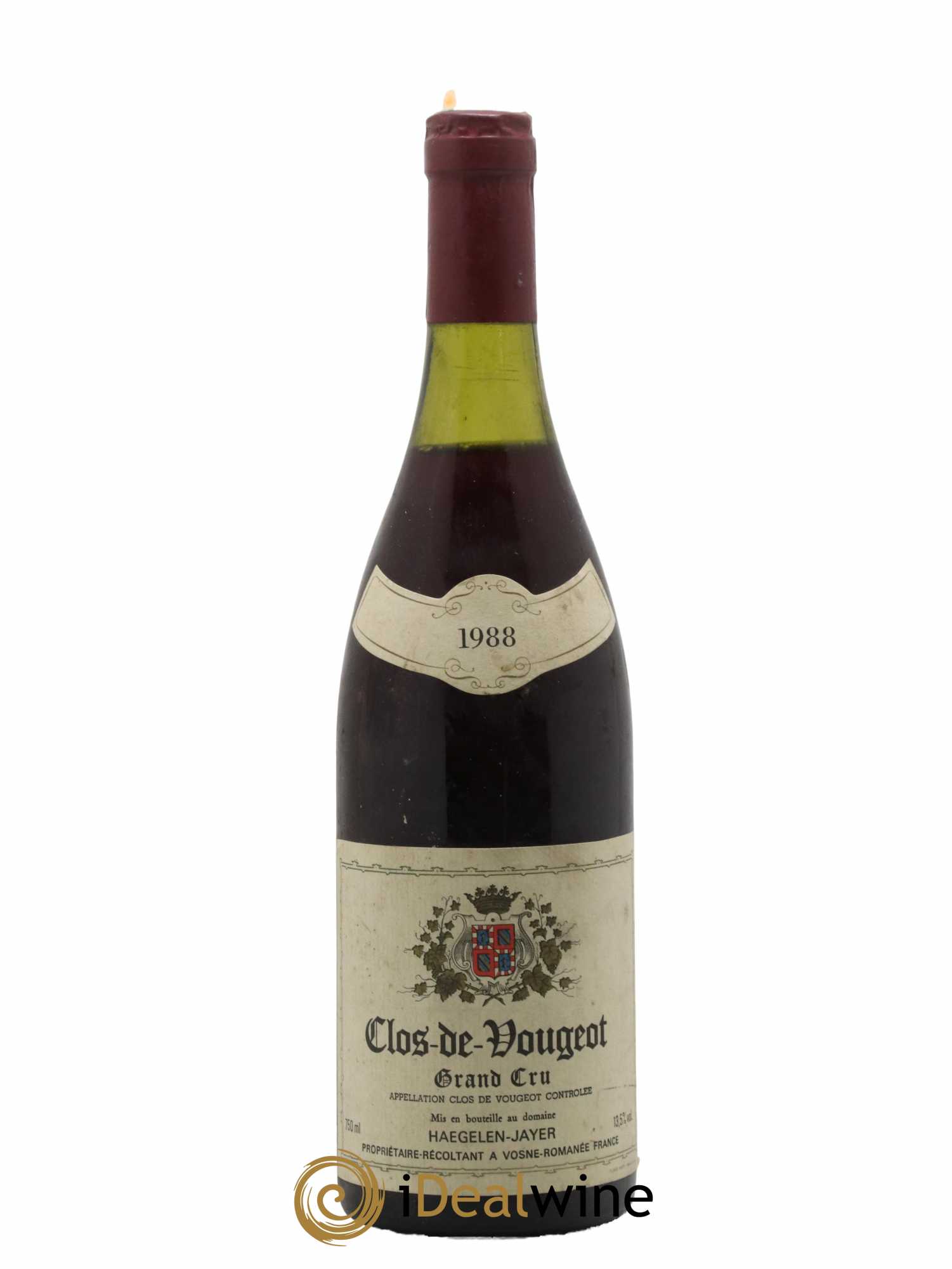 Clos de Vougeot Grand Cru Domaine Haegelen-Jayer 1988 - Lot de 1 bouteille - 0