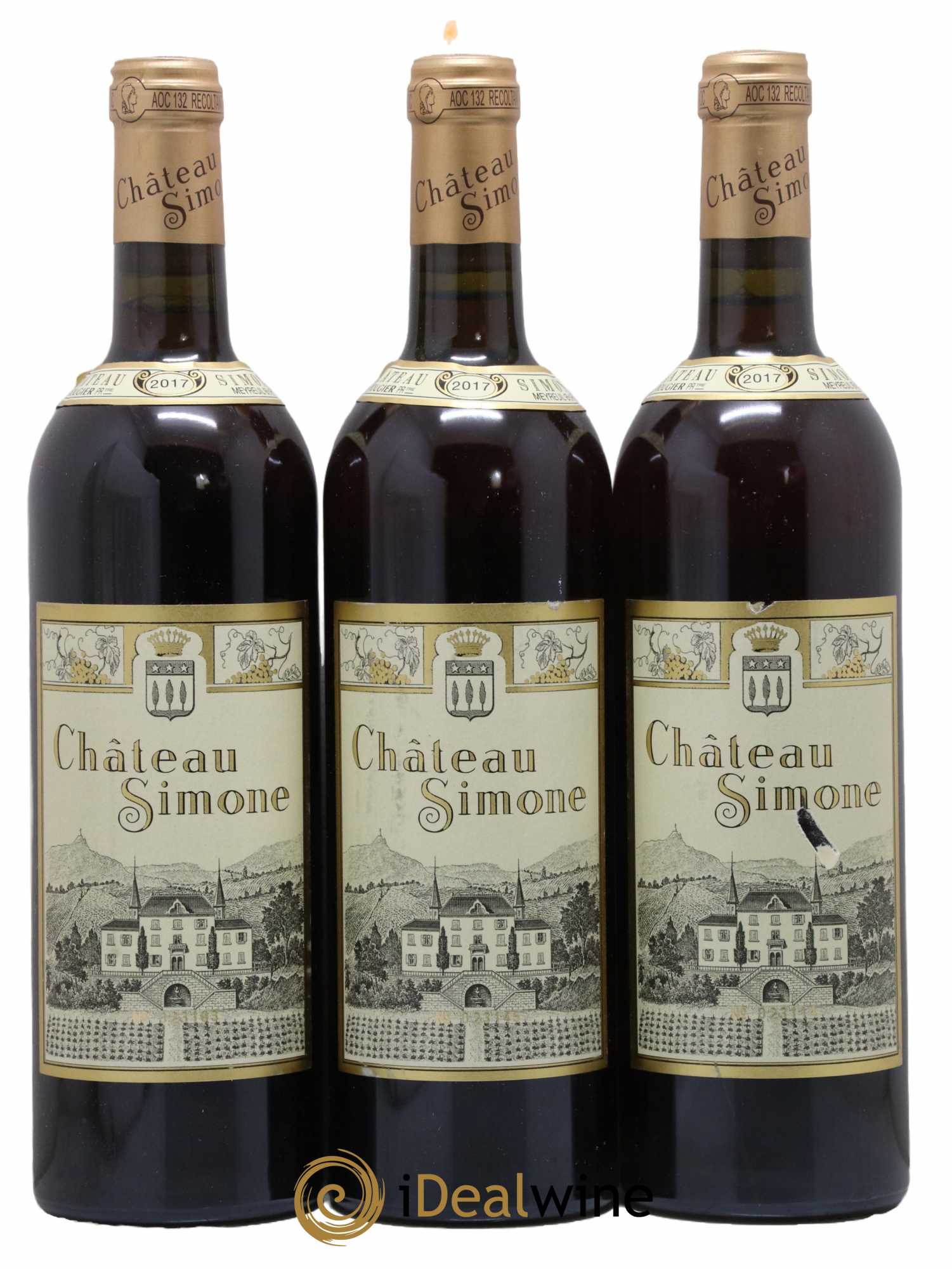 Palette Château Simone Famille Rougier 2017 - Posten von 3 Flaschen - 0