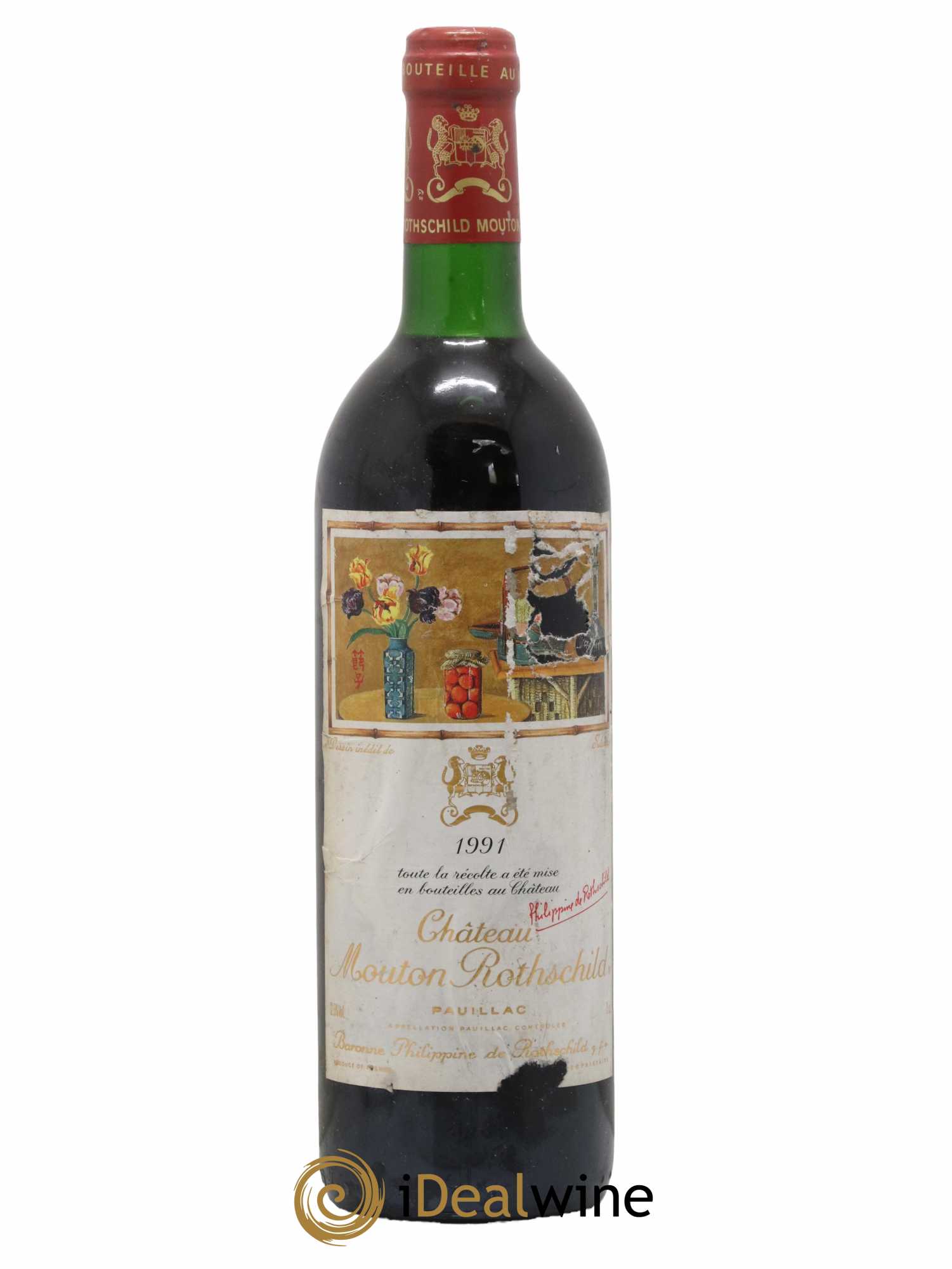 Château Mouton Rothschild 1er Grand Cru Classé 1991 - Lot de 1 bouteille - 0