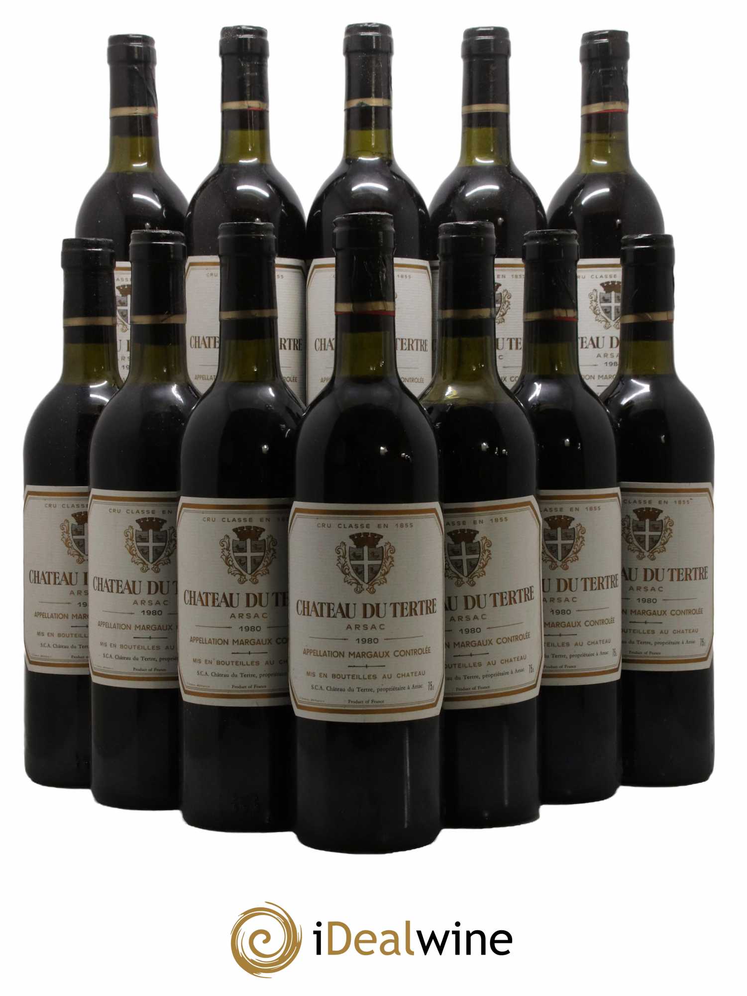 Château du Tertre 5ème Grand Cru Classé 1980 - Lot de 12 bouteilles - 0