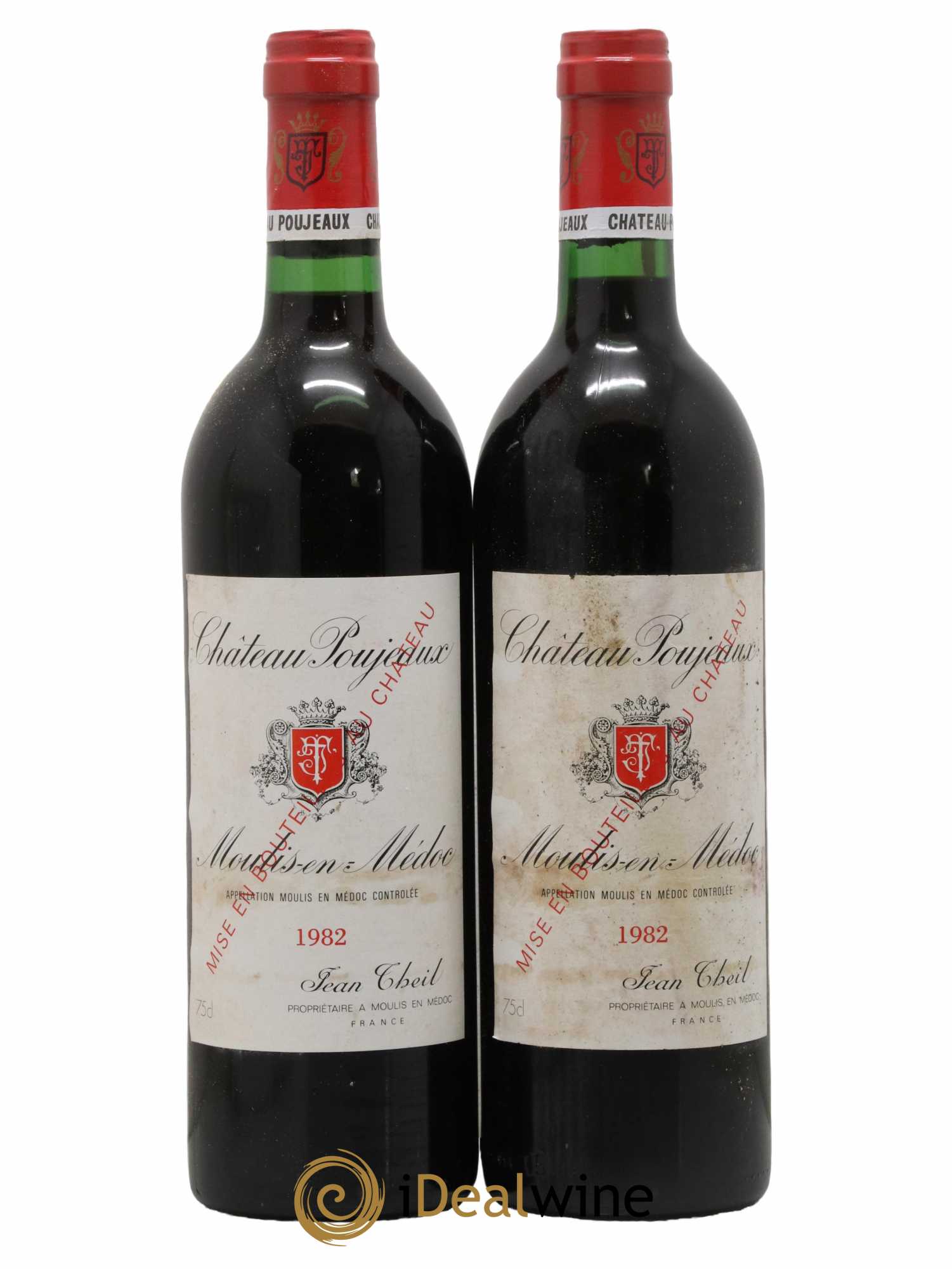 Château Poujeaux 1982 - Lot de 2 bouteilles - 0