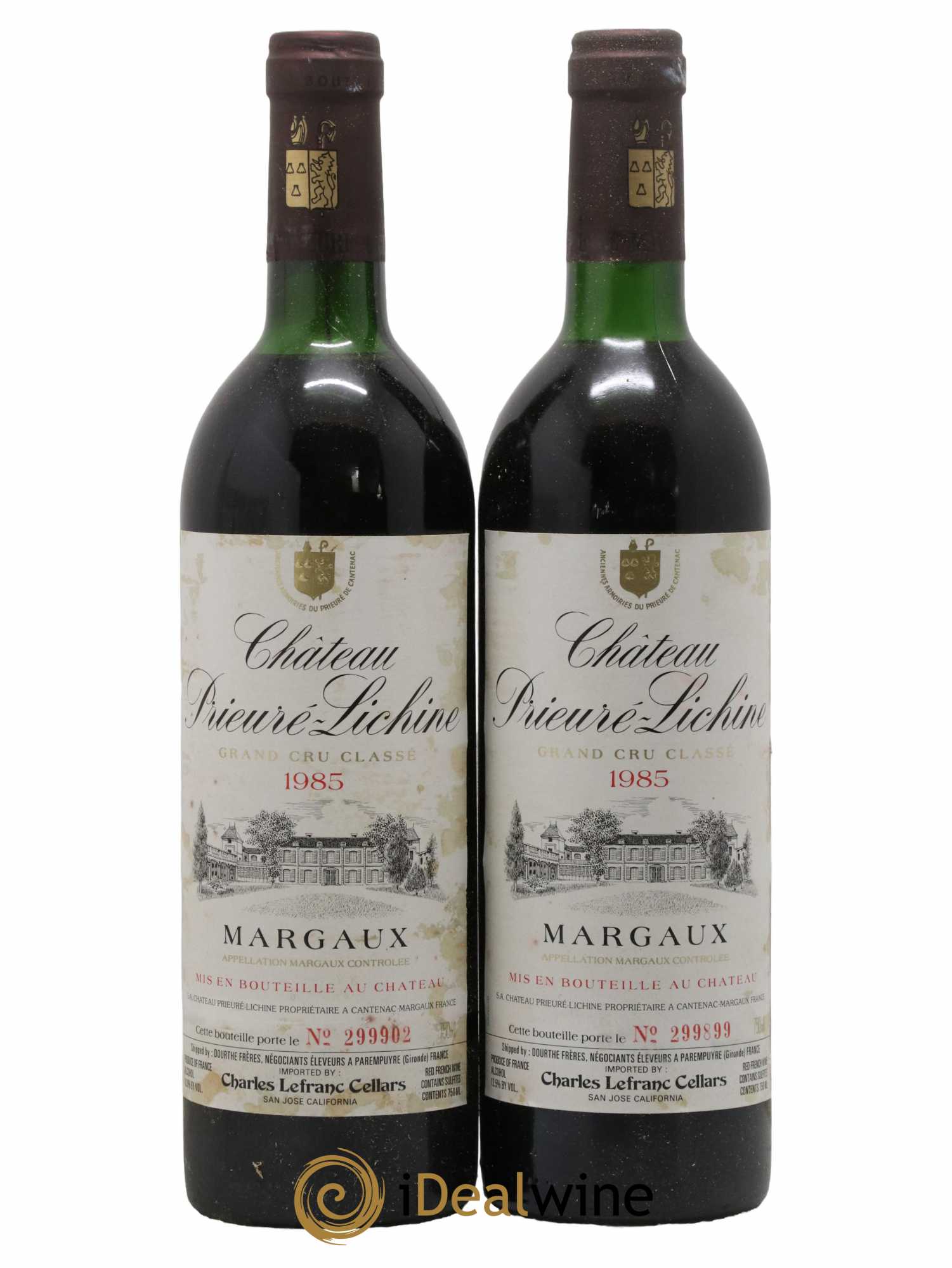 Château Prieuré Lichine 4ème Grand Cru Classé 1985 - Lot de 2 bouteilles - 0