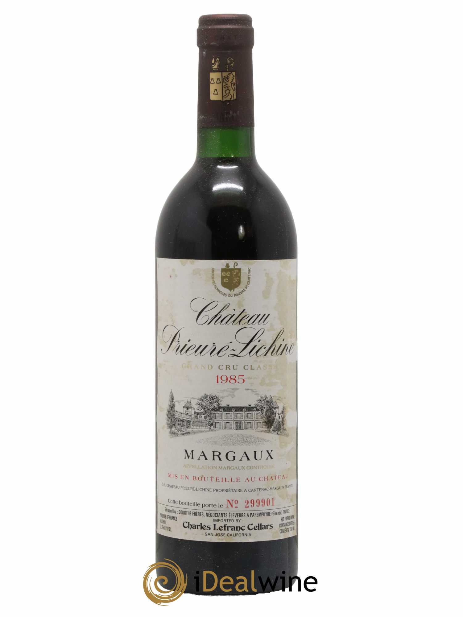 Château Prieuré Lichine 4ème Grand Cru Classé 1985 - Lot de 1 bouteille - 0