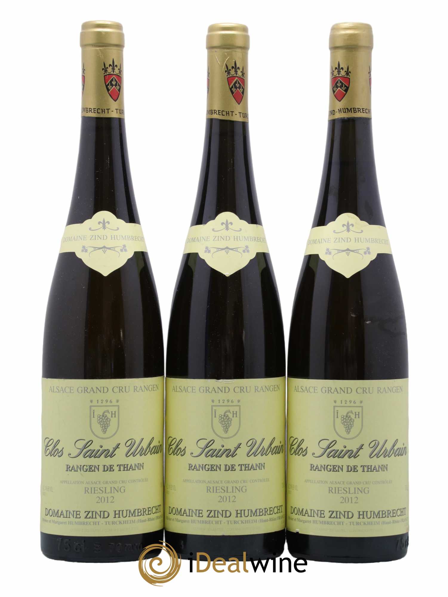 Alsace Riesling Grand Cru Rangen de Thann Clos Saint Urbain Zind-Humbrecht (Domaine) 2012 - Lot de 3 bouteilles - 0