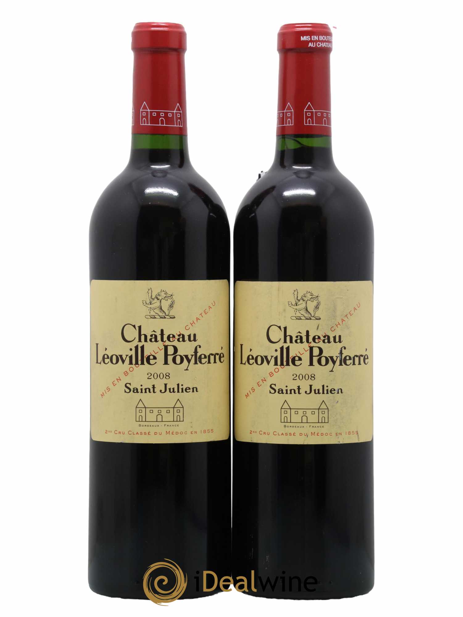 Château Léoville Poyferré 2ème Grand Cru Classé 2008 - Lot de 2 bouteilles - 0
