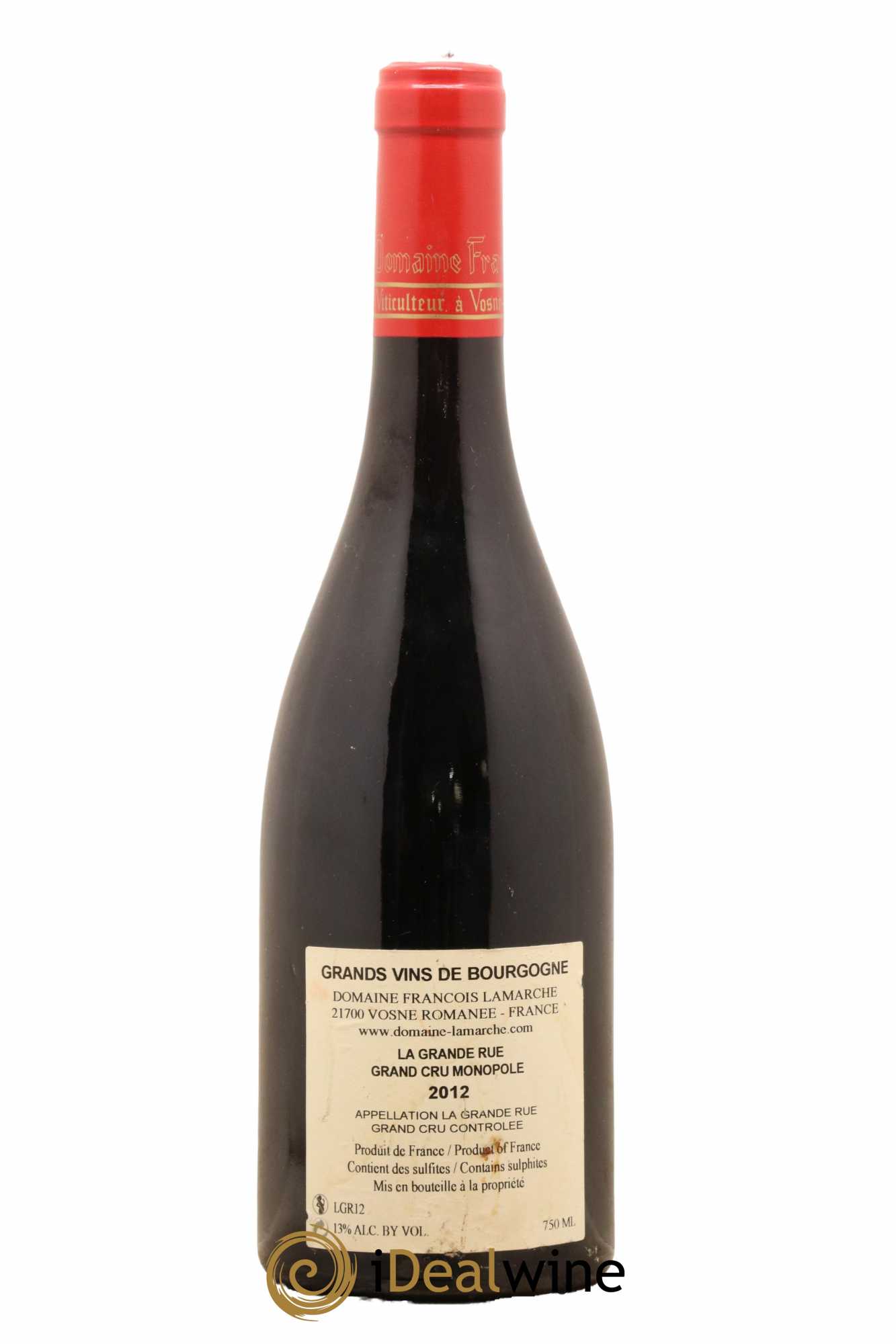 La Grande Rue Grand Cru Lamarche (Domaine) 2012 - Lot de 1 bouteille - 1
