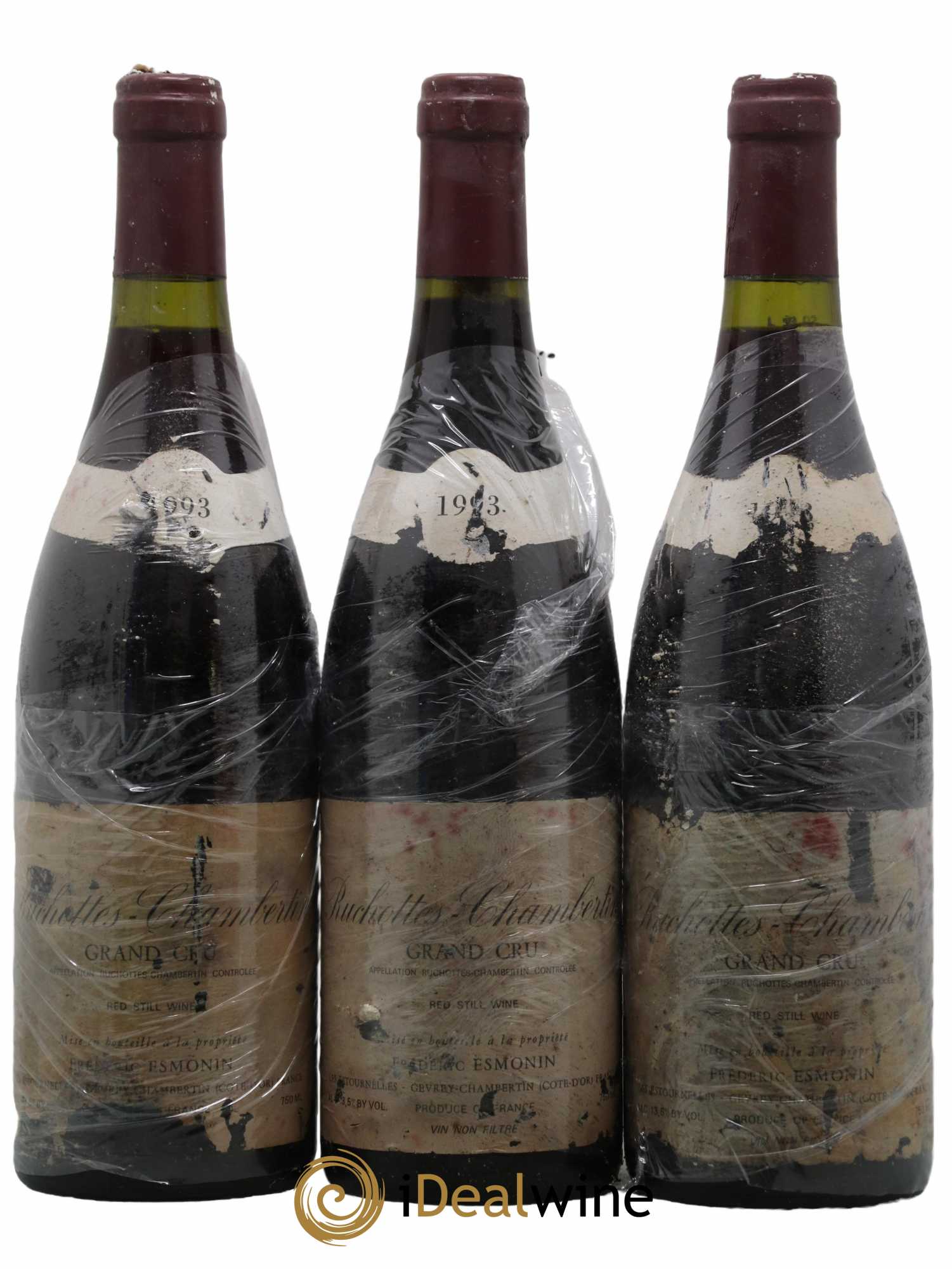 Ruchottes-Chambertin Grand Cru Frédéric Esmonin 1993 - Lotto di 3 bottiglie - 0