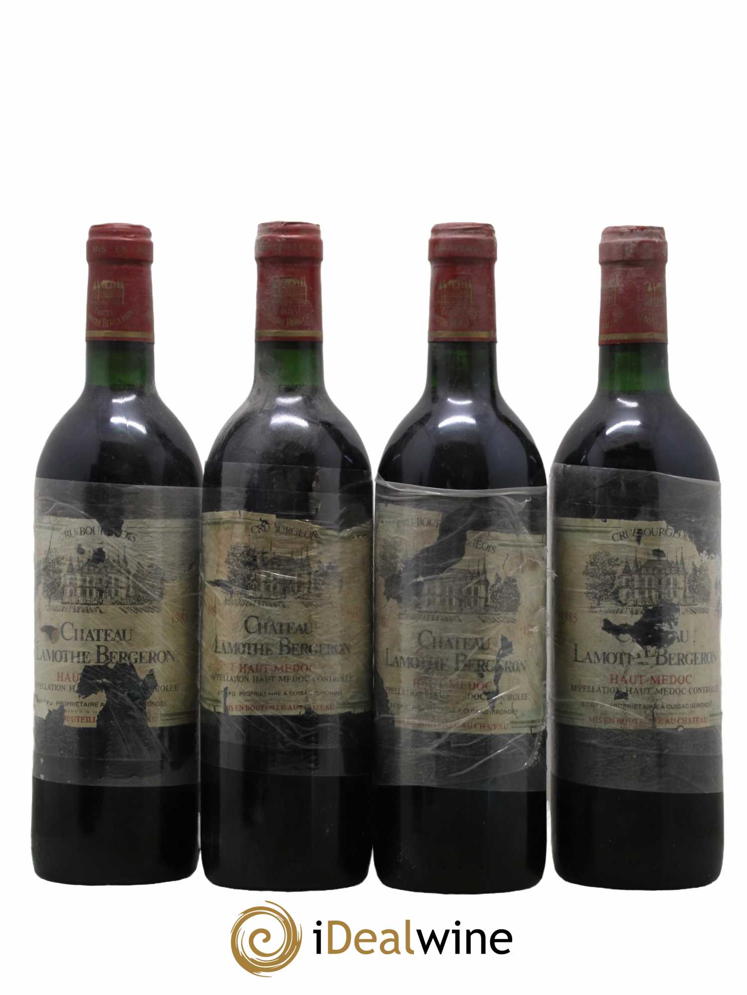Château Lamothe Bergeron Cru Bourgeois 1985 - Lot de 4 bouteilles - 0