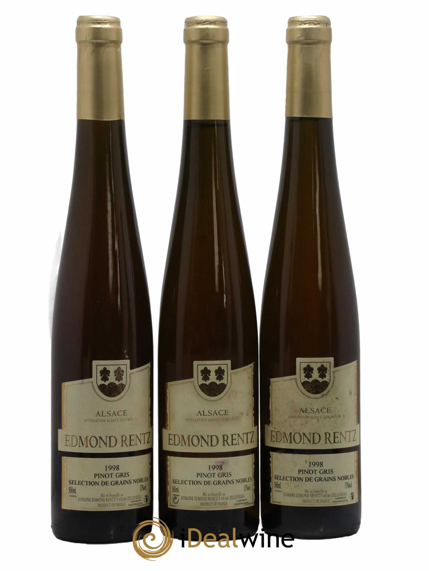 Alsace Pinot Gris Sélection Grains Nobles Domaine Rentz 50CL 1998 - Lotto di 3 bottiglie - 0