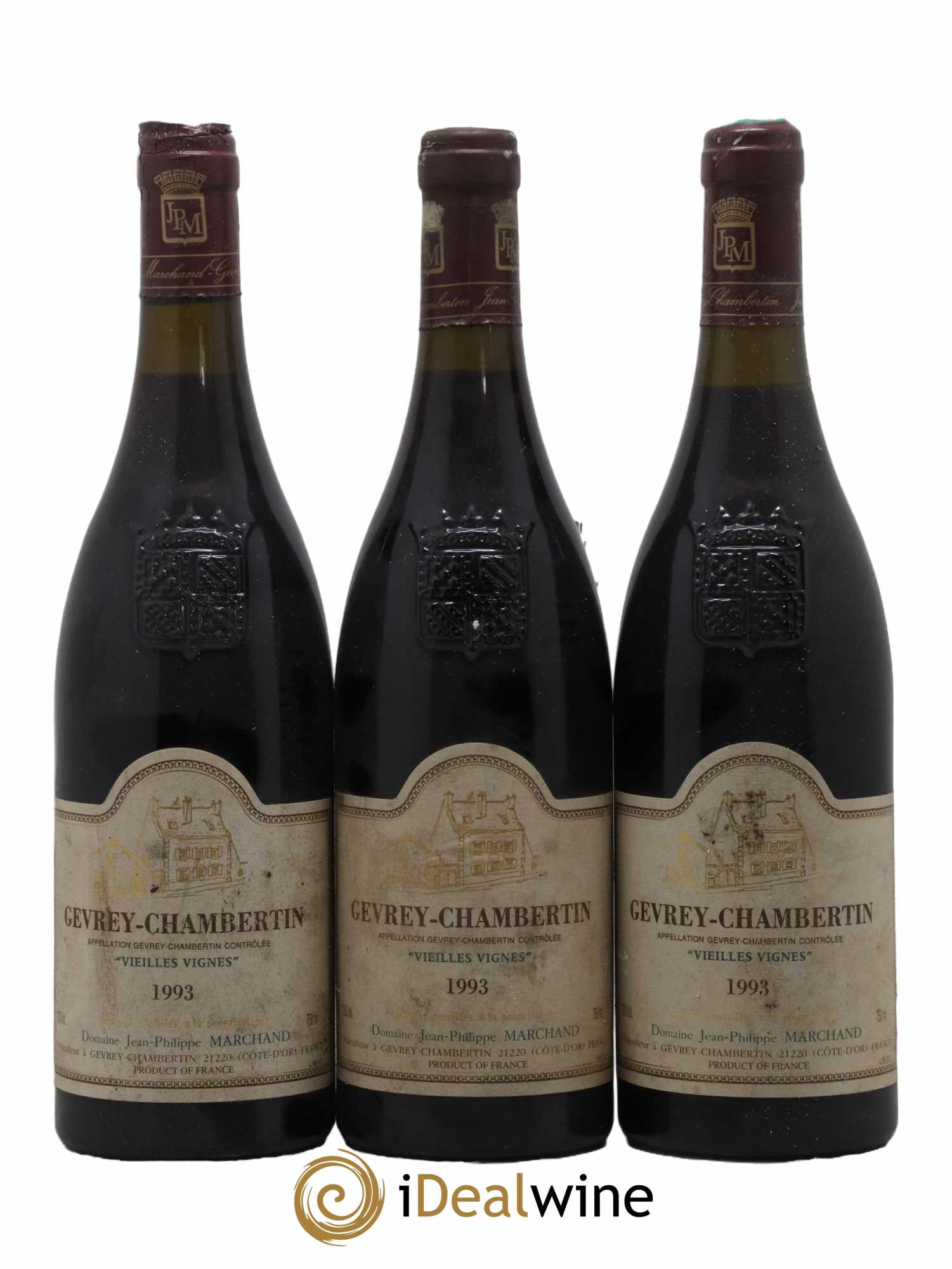 Gevrey-Chambertin Vieilles Vignes Domaine Jean-Philippe Marchand 1993 - Lot de 3 bouteilles - 0