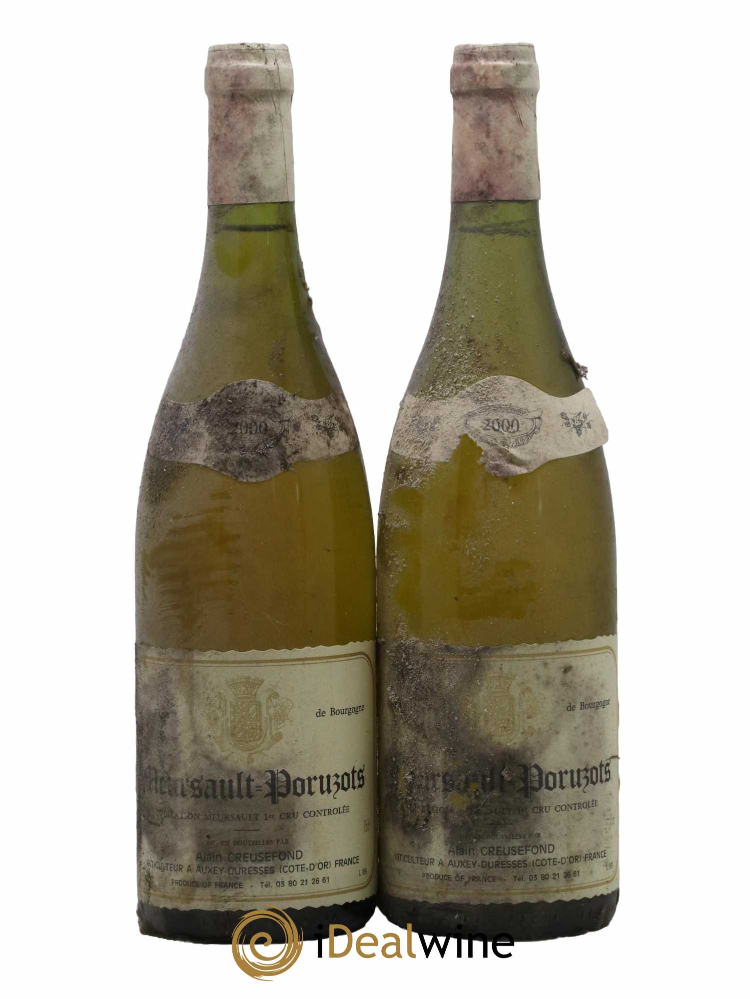 Meursault 1er Cru Les Poruzots Domaine Creusefond 2000 - Lot de 2 bouteilles - 0