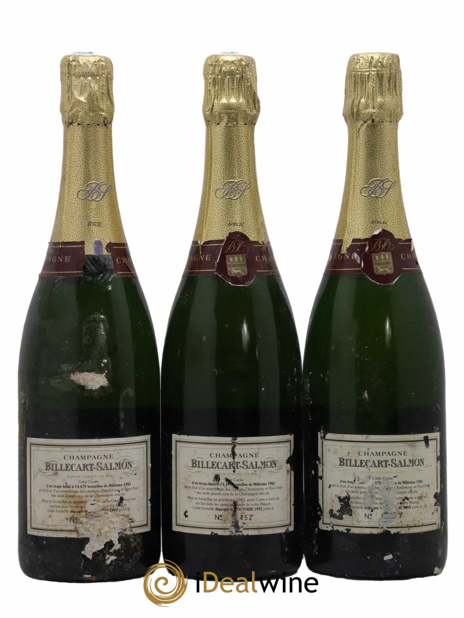 Grande Cuvée Billecart-Salmon  1982 - Lot de 3 bouteilles - 1