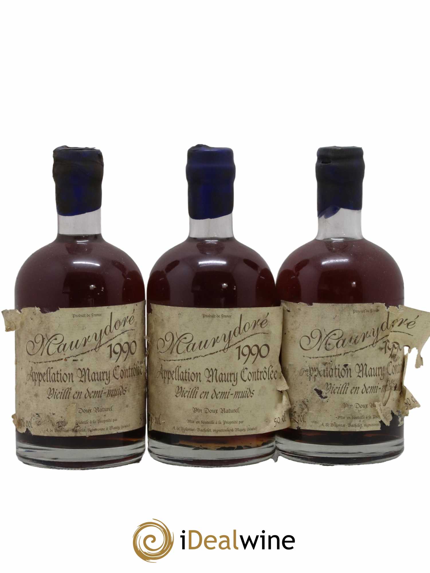 Maury Vin Doux Naturel Maurydore Vieilli en Demi Muids Domaine de la Coume du Roy 50cl 1990 - Lot de 3 bouteilles - 0