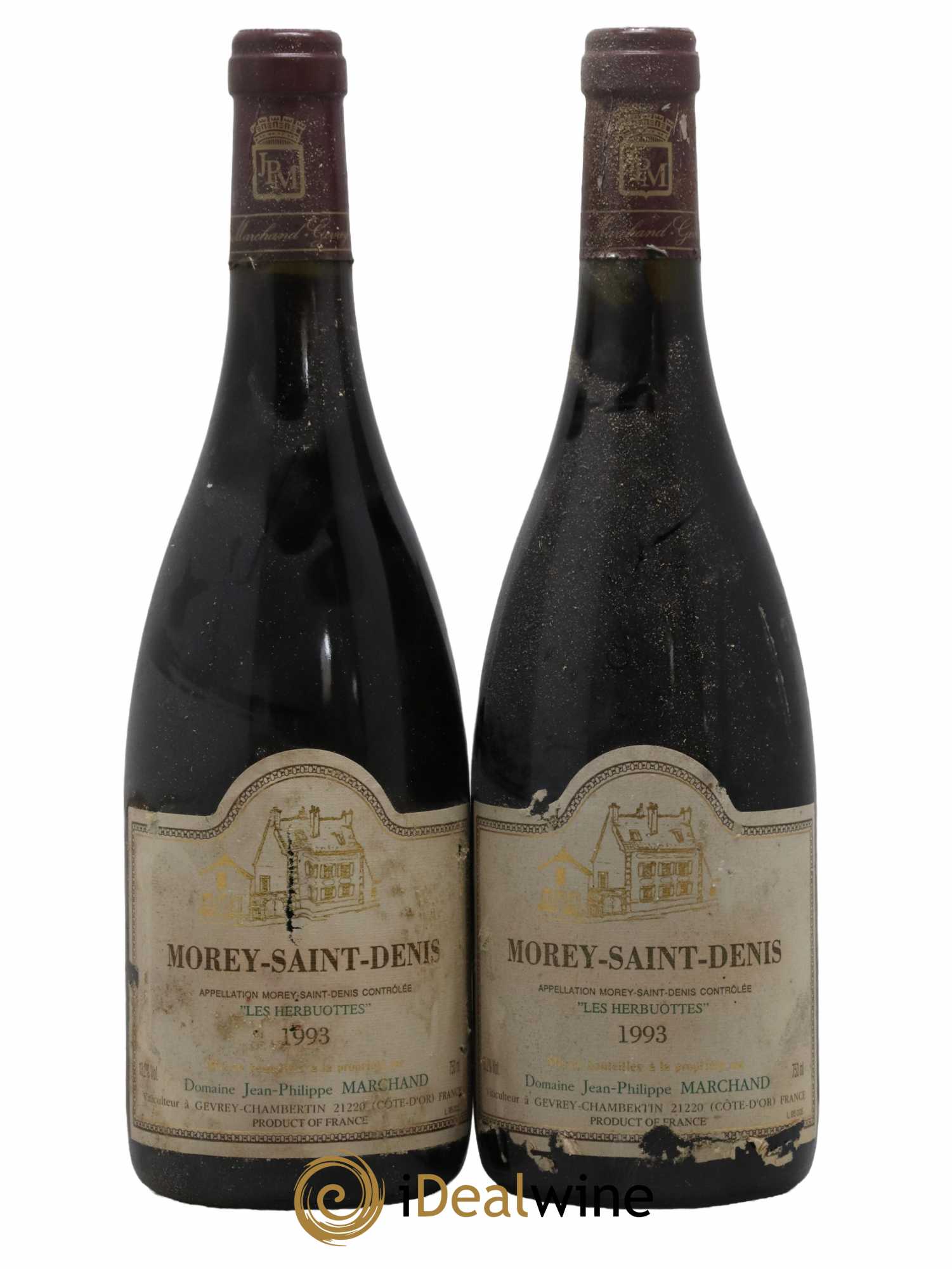 Morey-Saint-Denis Les Herbuottes Domaine Marchand 1993 - Lot de 2 bouteilles - 0
