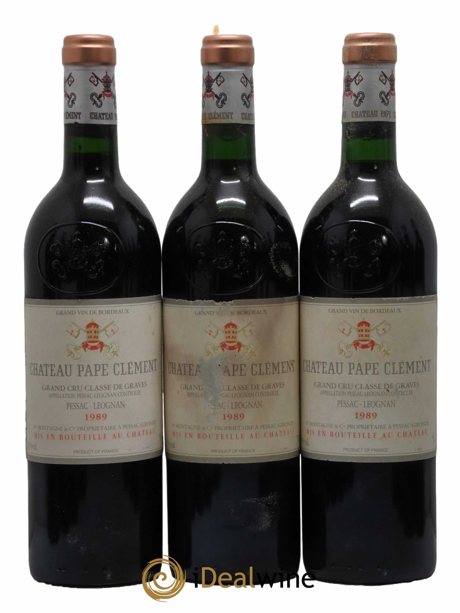 Château Pape Clément Cru Classé de Graves 1989 - Lot de 12 bouteilles - 1