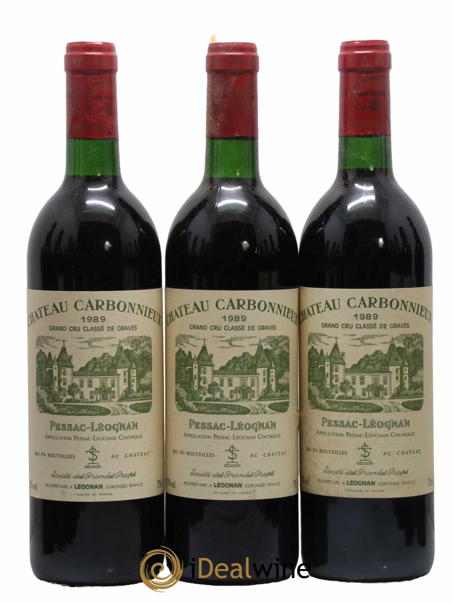 Château Carbonnieux Cru Classé de Graves 1989 - Lot de 12 bouteilles - 1