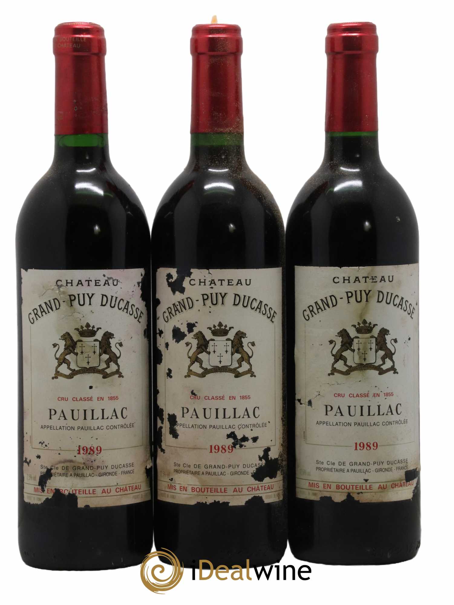 Château Grand Puy Ducasse 5ème Grand Cru Classé 1989 - Posten von 3 Flaschen - 0