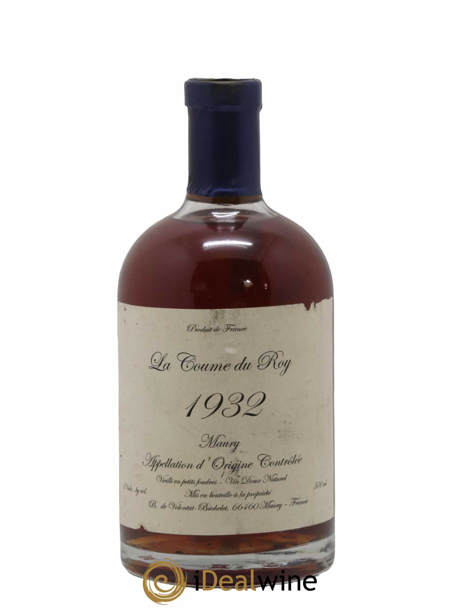Maury Vin Doux Naturel Vieilli en Petits Foudres Domaine de la Coume du Roy 50cl 1932 - Lot de 1 bouteille - 0