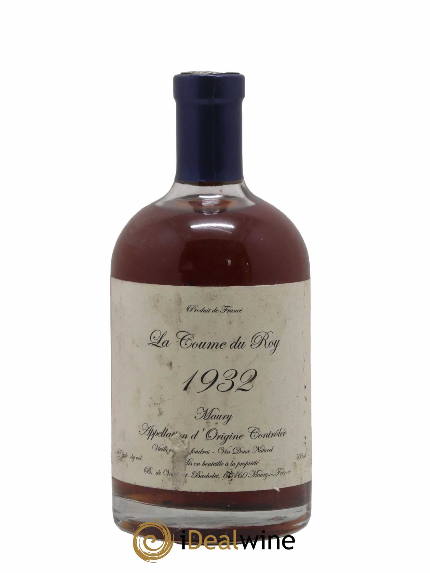 Maury Vin Doux Naturel Vieilli en Petits Foudres Domaine de la Coume du Roy 50cl 1932 - Lot de 1 bouteille - 0