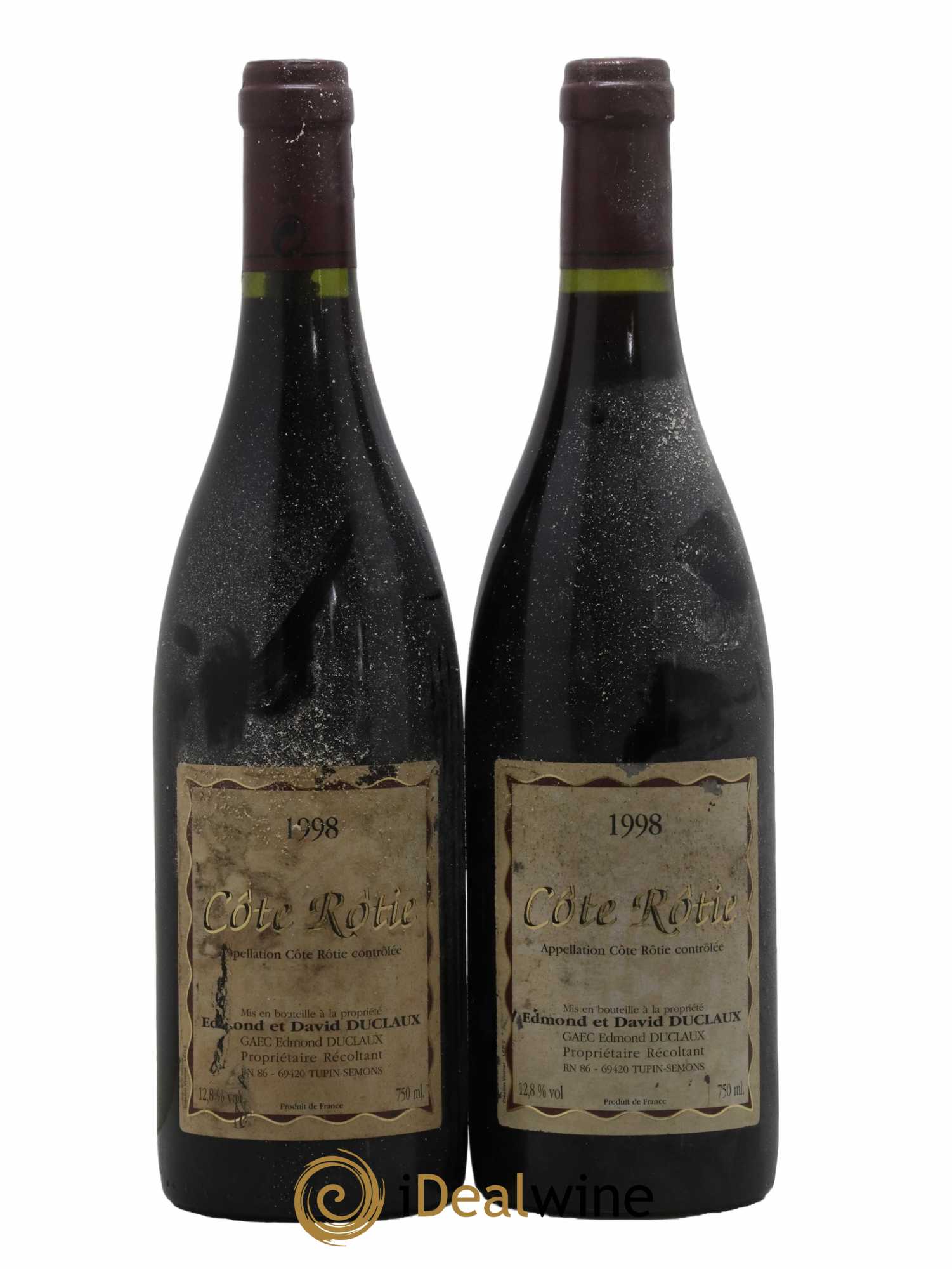 Côte-Rôtie Domaine Duclaux 1998 - Lot de 2 bouteilles - 0