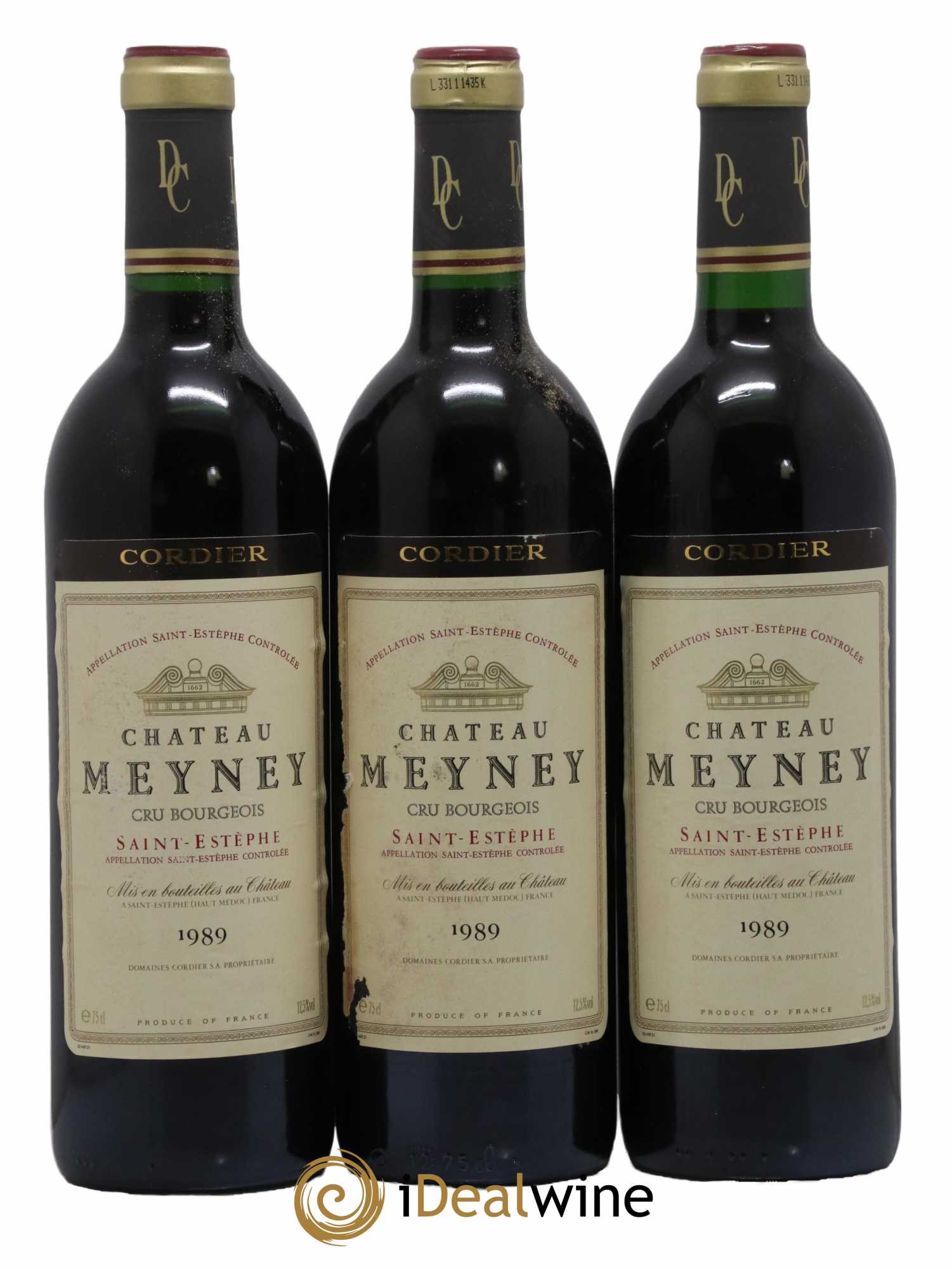 Château Meyney 1989 - Lot de 3 bouteilles - 0