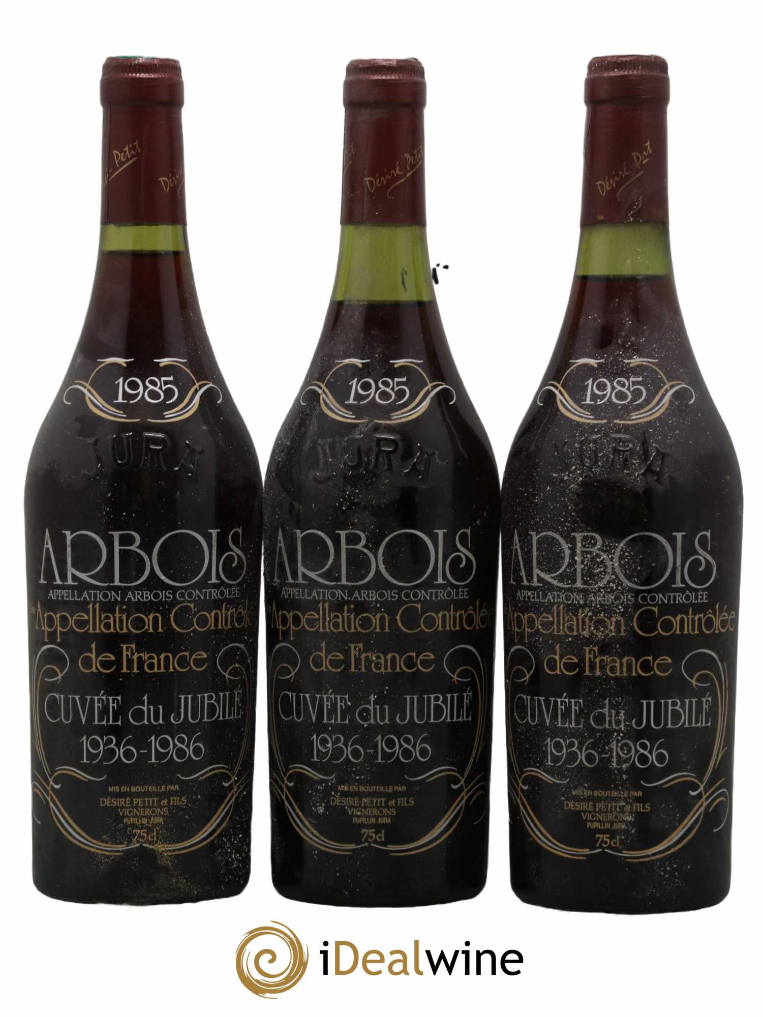 Arbois Cuvée du Jubilé Domaine Désiré Petit 1985 - Lot de 3 bouteilles - 0