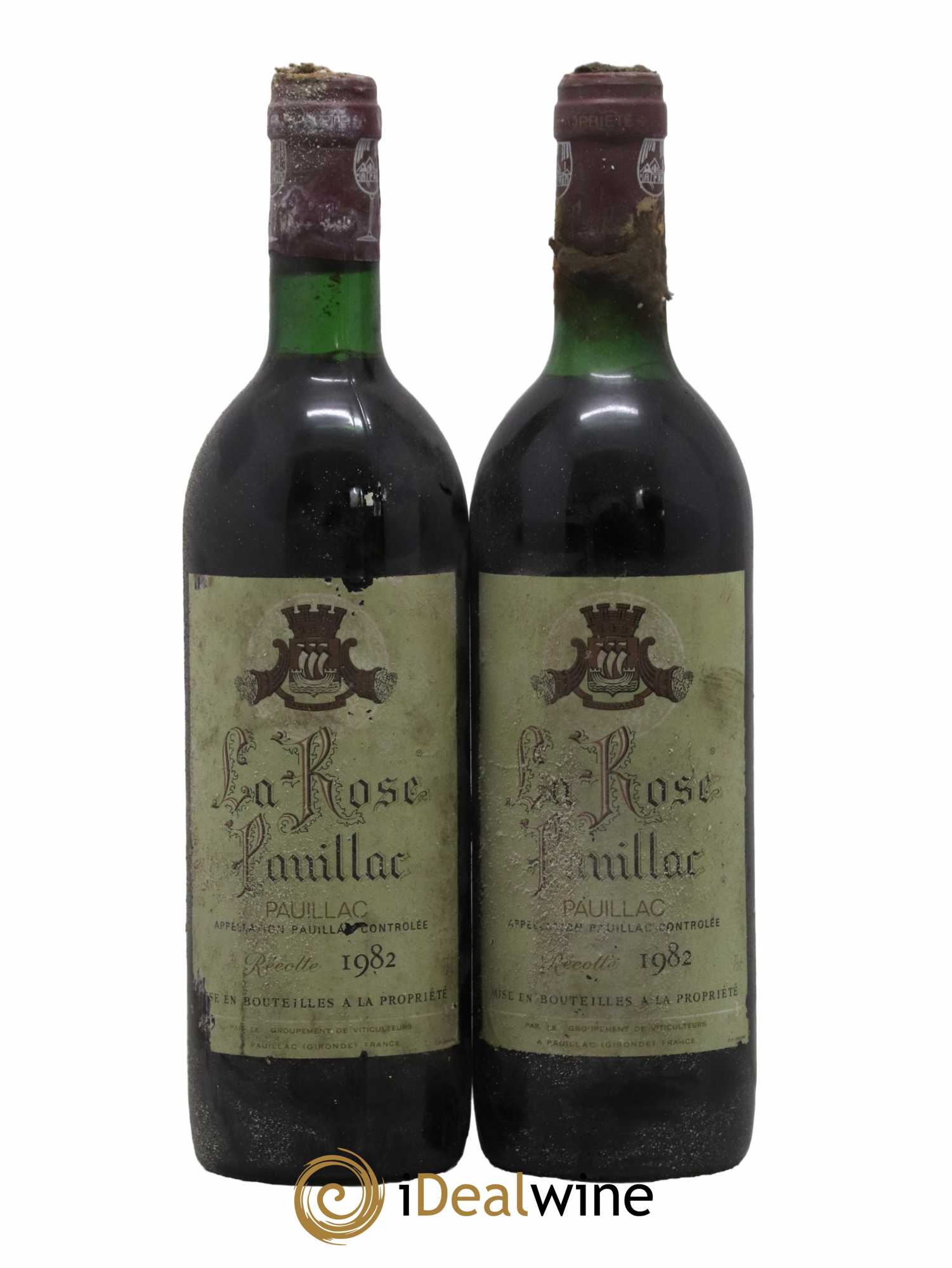Pauillac Château La Rose Pauillac 1982 - Lot de 2 bouteilles - 0