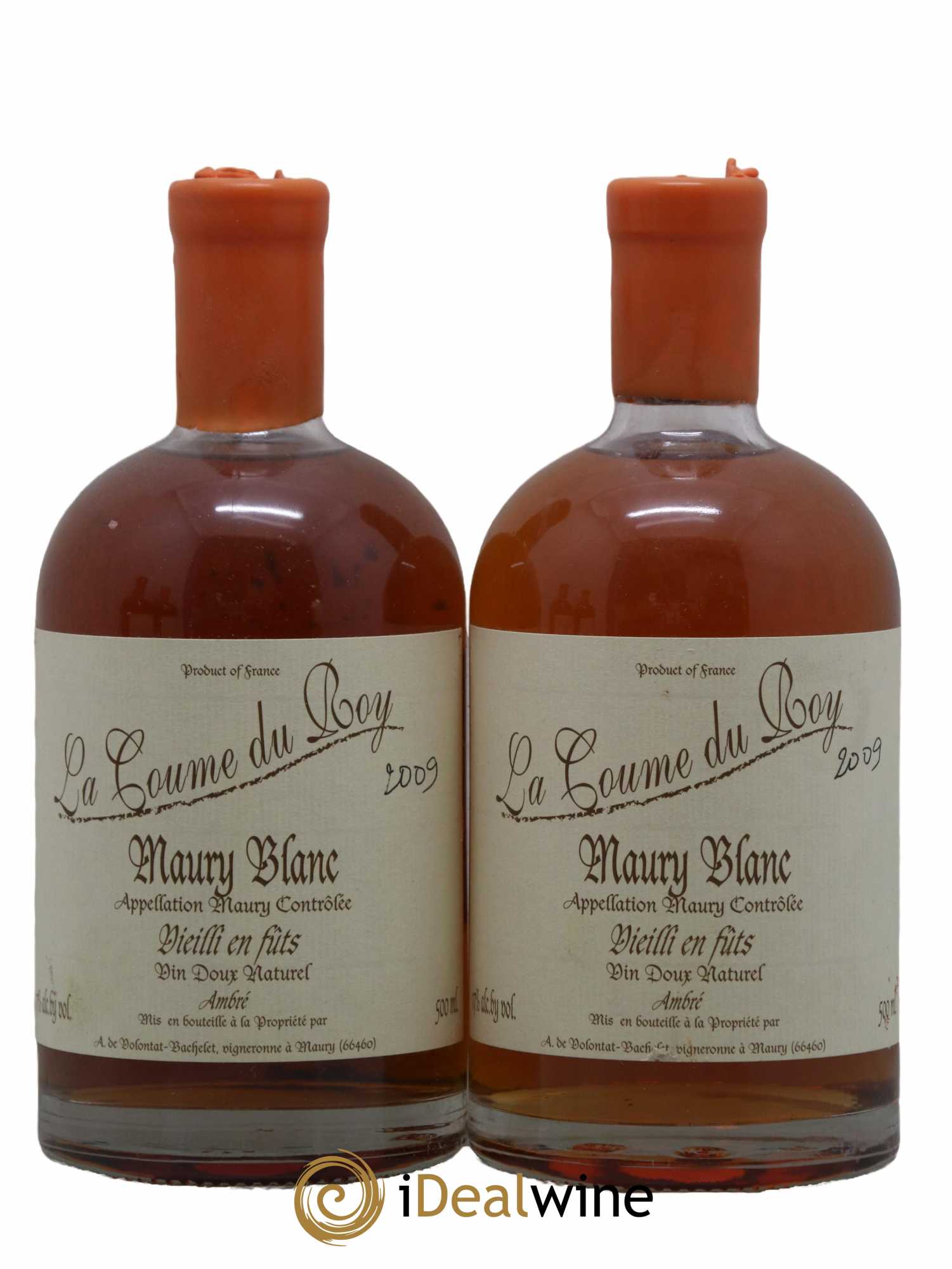 Maury Vin Doux Naturel Ambré Domaine de la Coume du Roy 50 Cl 2009 - Lot de 2 bouteilles - 0