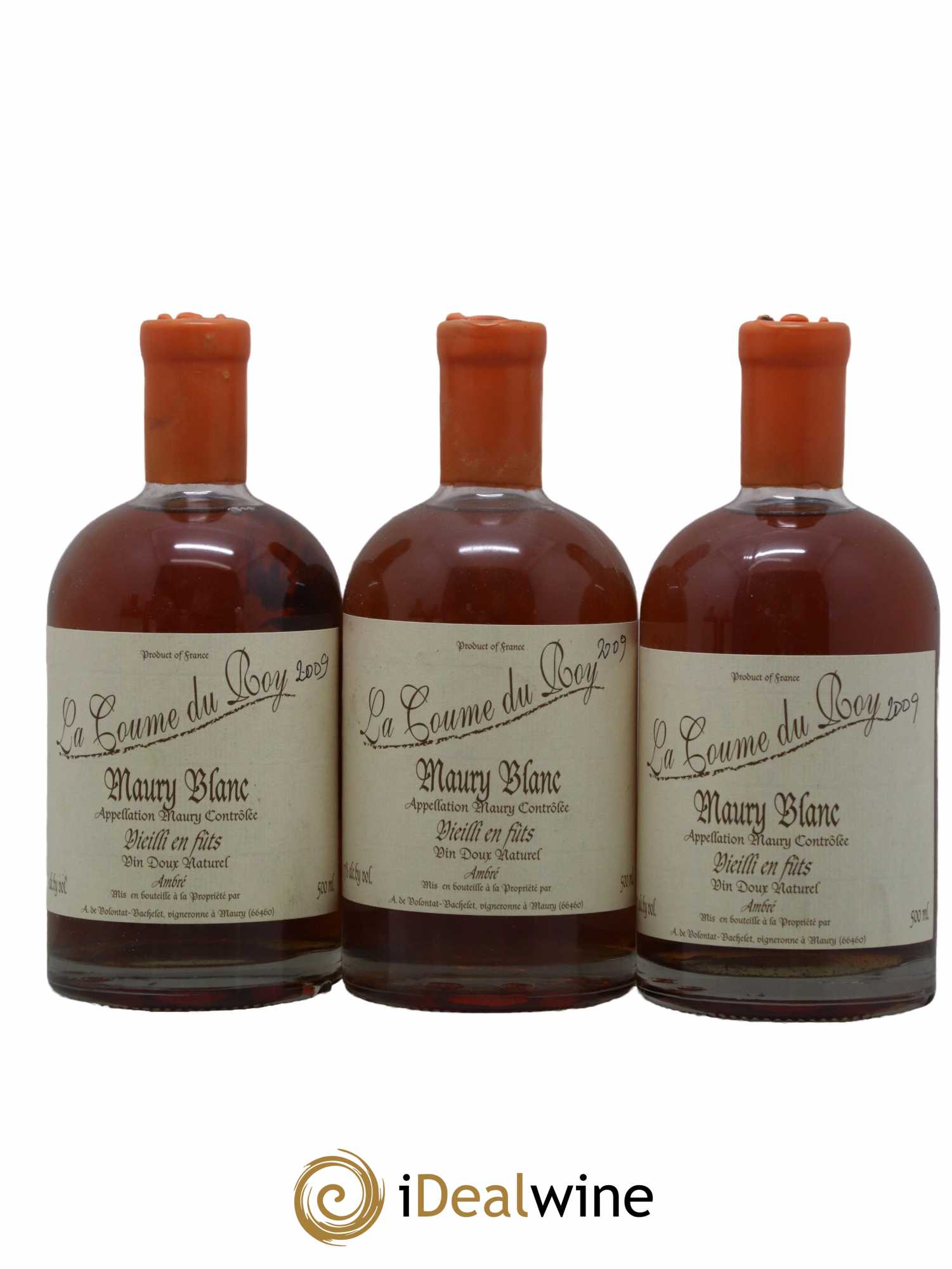 Maury Vin Doux Naturel Ambré Domaine de la Coume du Roy 50 Cl 2009 - Lot de 3 bouteilles - 0