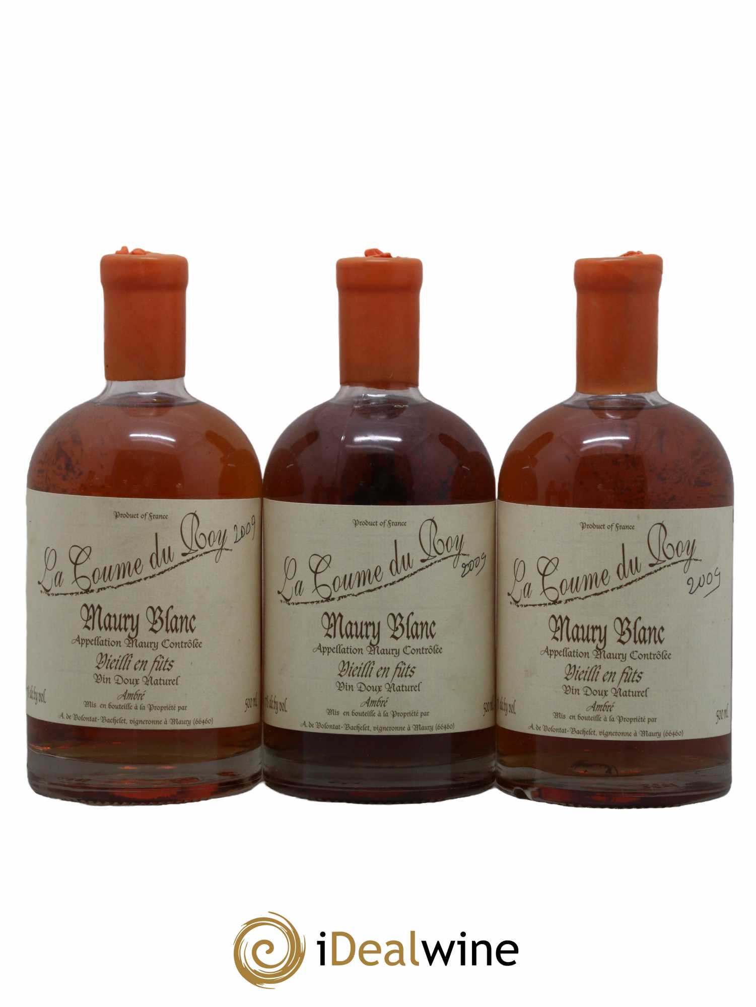 Maury Vin Doux Naturel Ambré Domaine de la Coume du Roy 50 cl 2009 - Lot de 3 bouteilles - 0