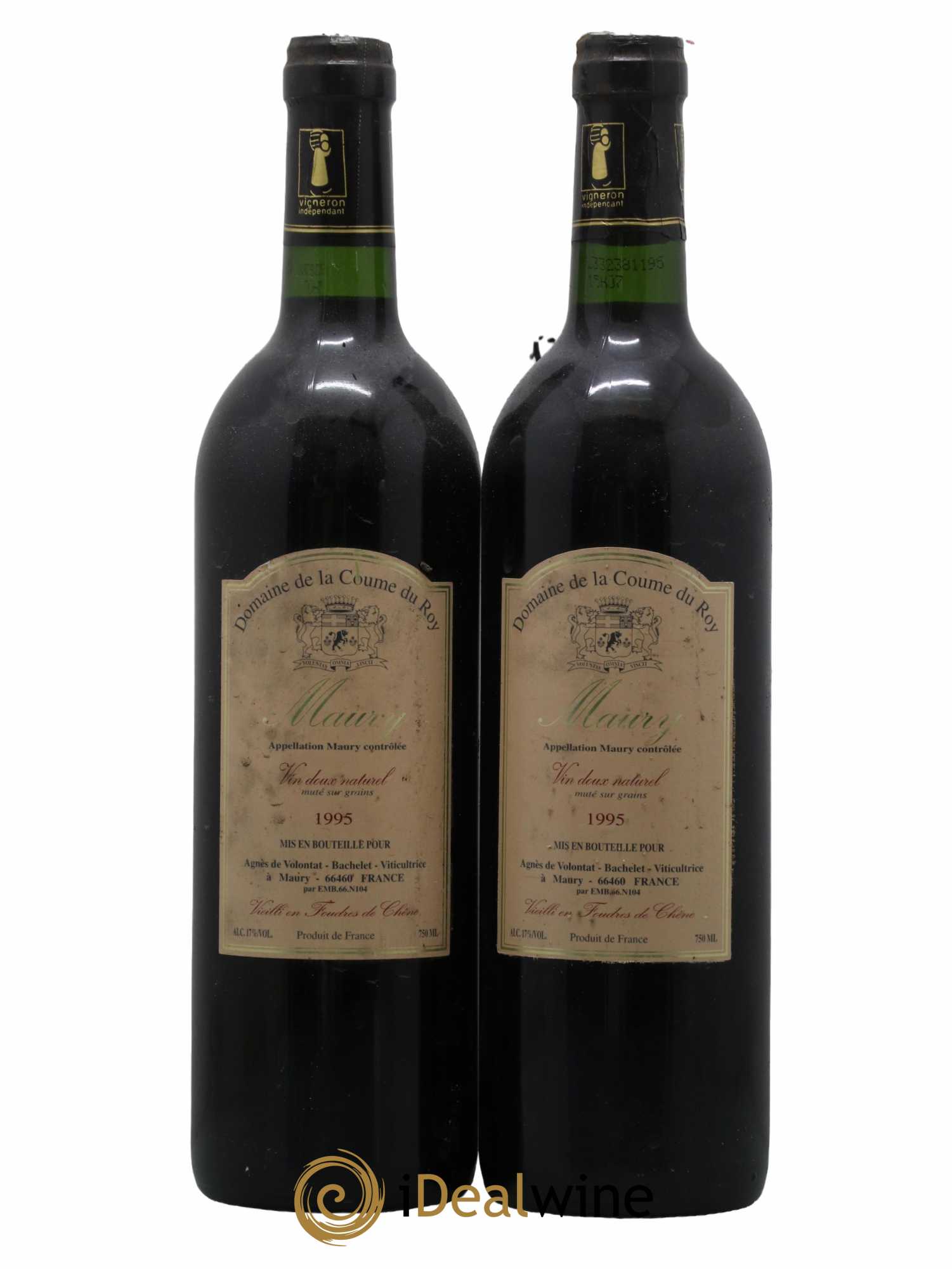 Maury Doré Domaine de la Coume du Roy 1995 - Lot de 2 bouteilles - 0