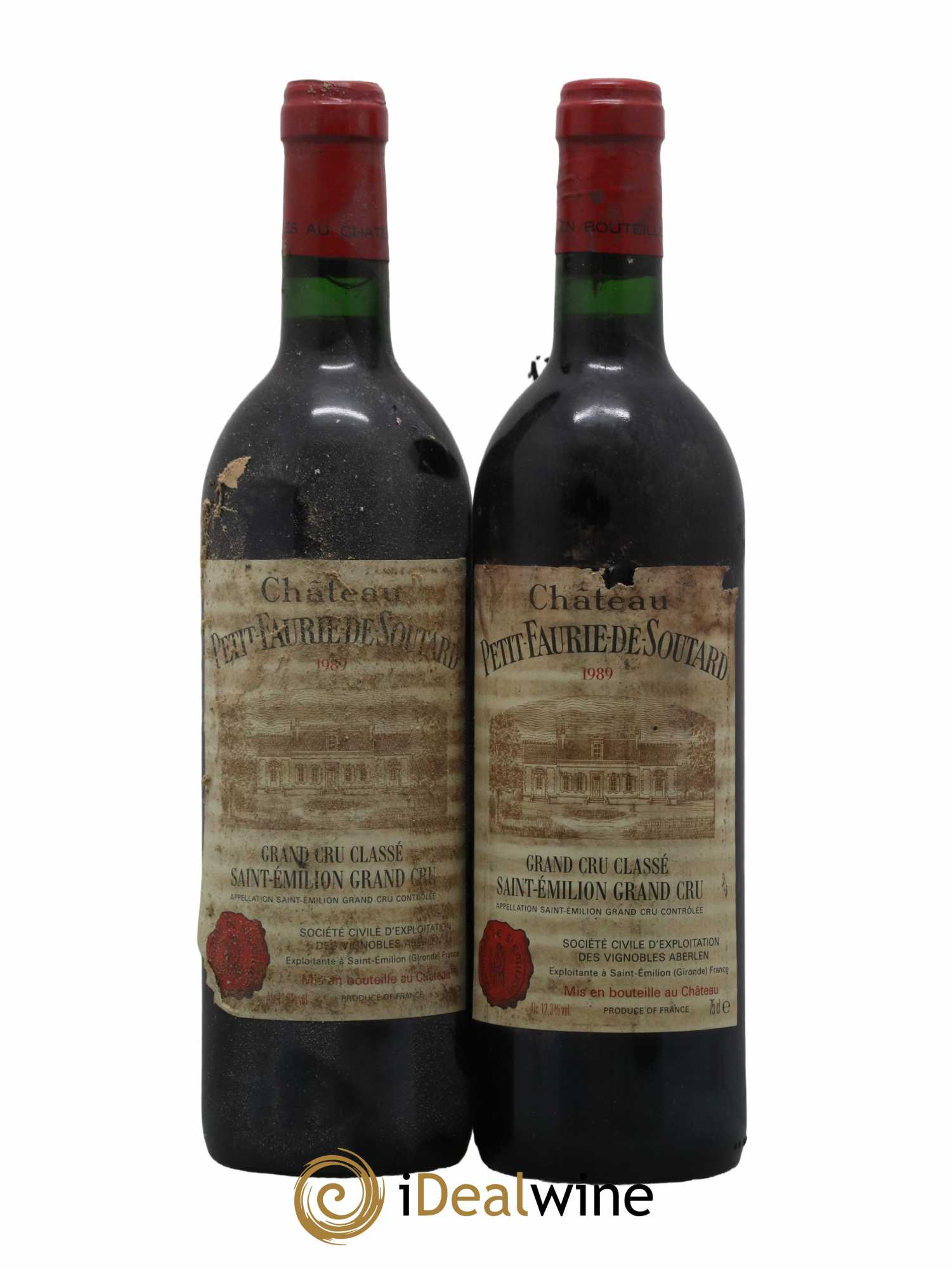 Saint-Émilion Grand Cru Château Petit Faurie de Soutard 1989 - Lot de 2 bouteilles - 0