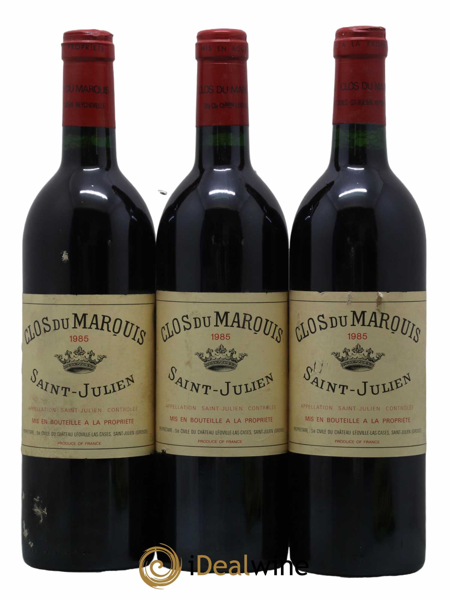 Clos du Marquis 1985 - Lot of 3 bottles - 0