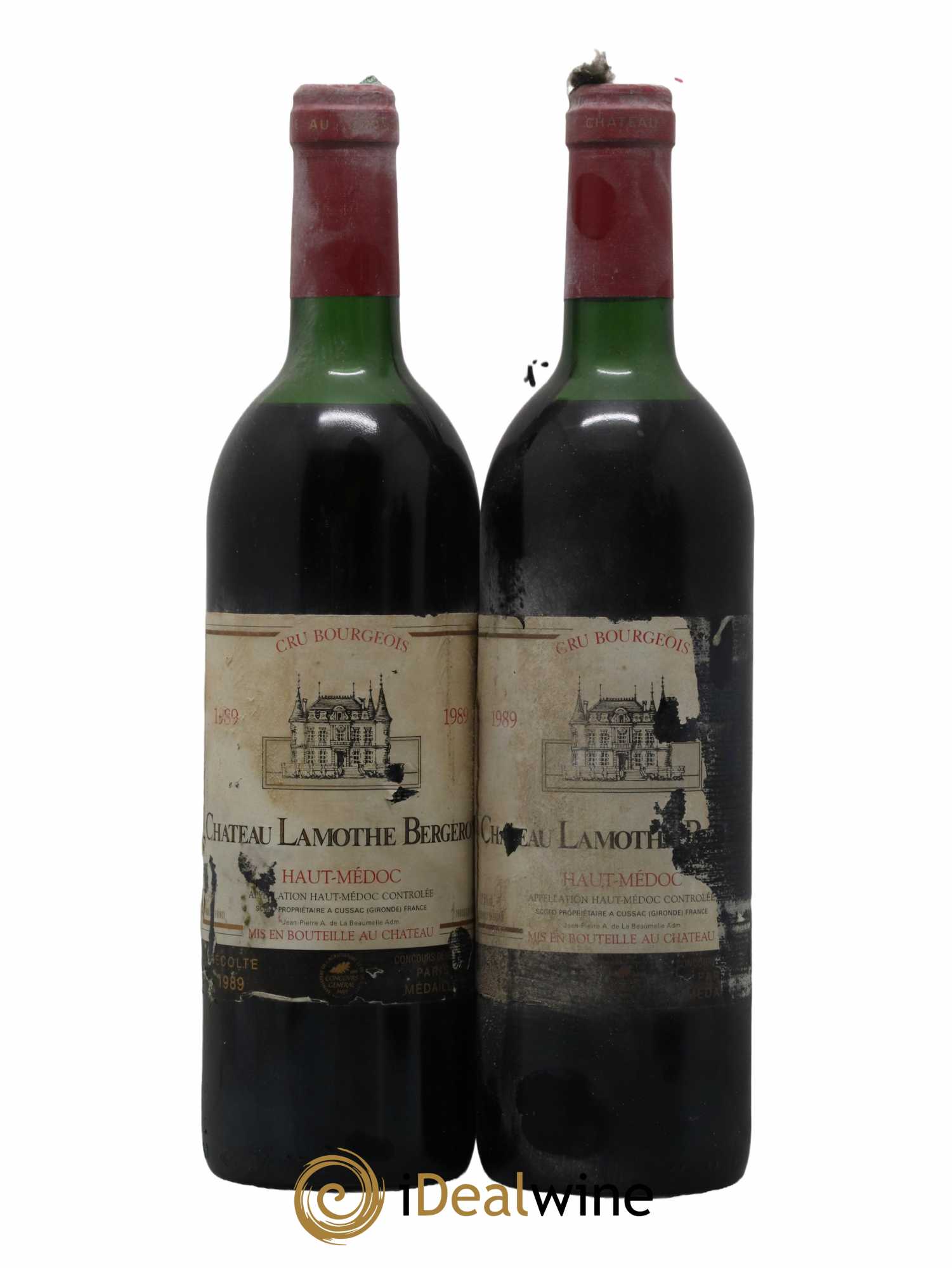 Château Lamothe Bergeron Cru Bourgeois 1989 - Lot de 2 bouteilles - 0