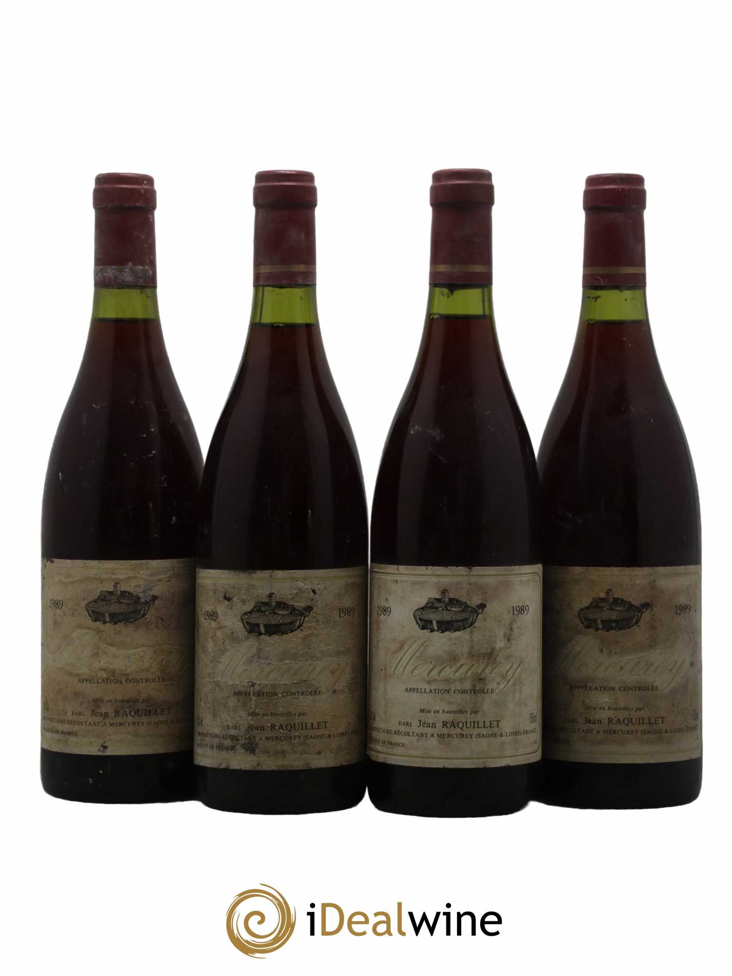Mercurey Domaine Jean Raquillet 1989 - Lot de 4 bouteilles - 0