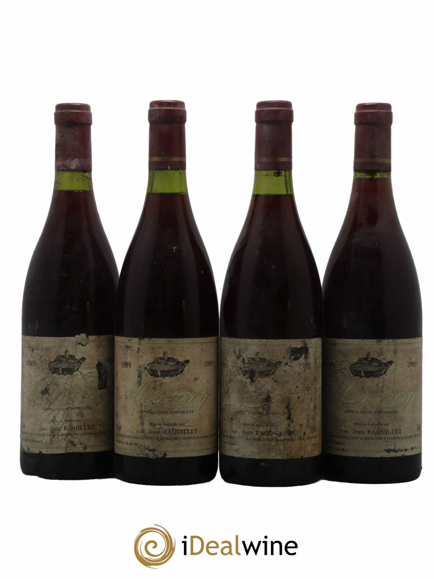 Mercurey Domaine Jean Raquillet 1989 - Lot de 4 bouteilles - 0