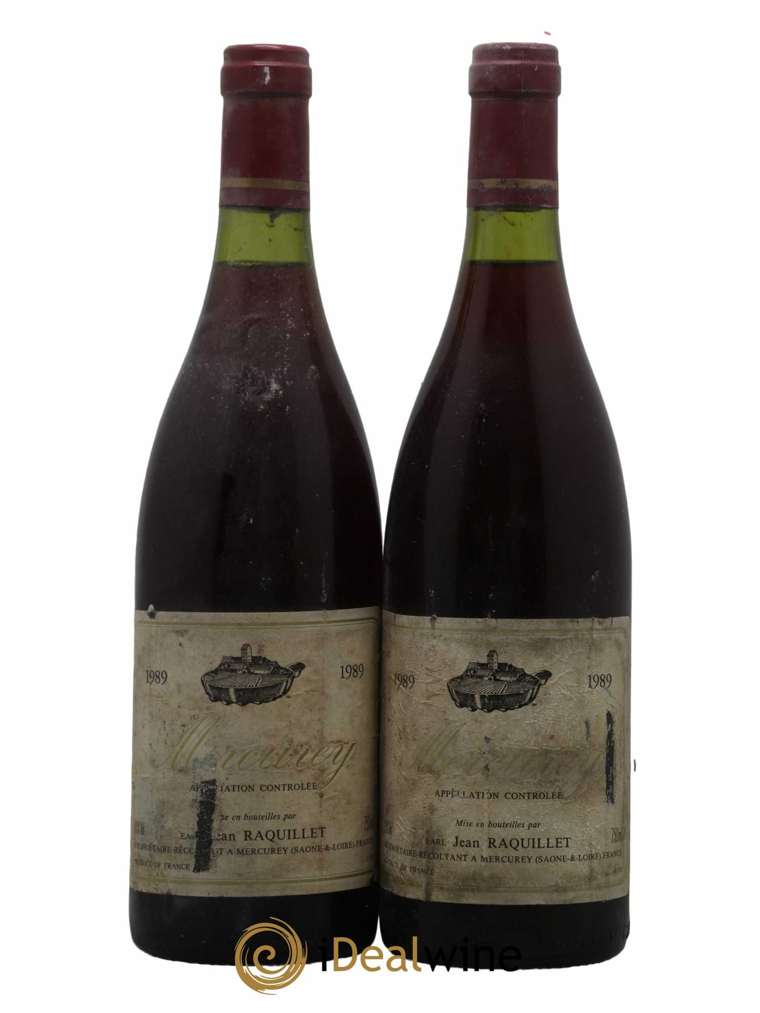 Mercurey Domaine Jean Raquillet 1989 - Lot de 2 bouteilles - 0