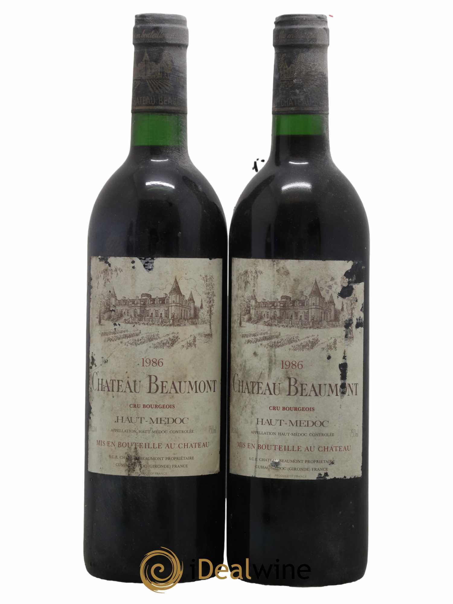Château Beaumont Cru Bourgeois 1986 - Lot de 2 bouteilles - 0