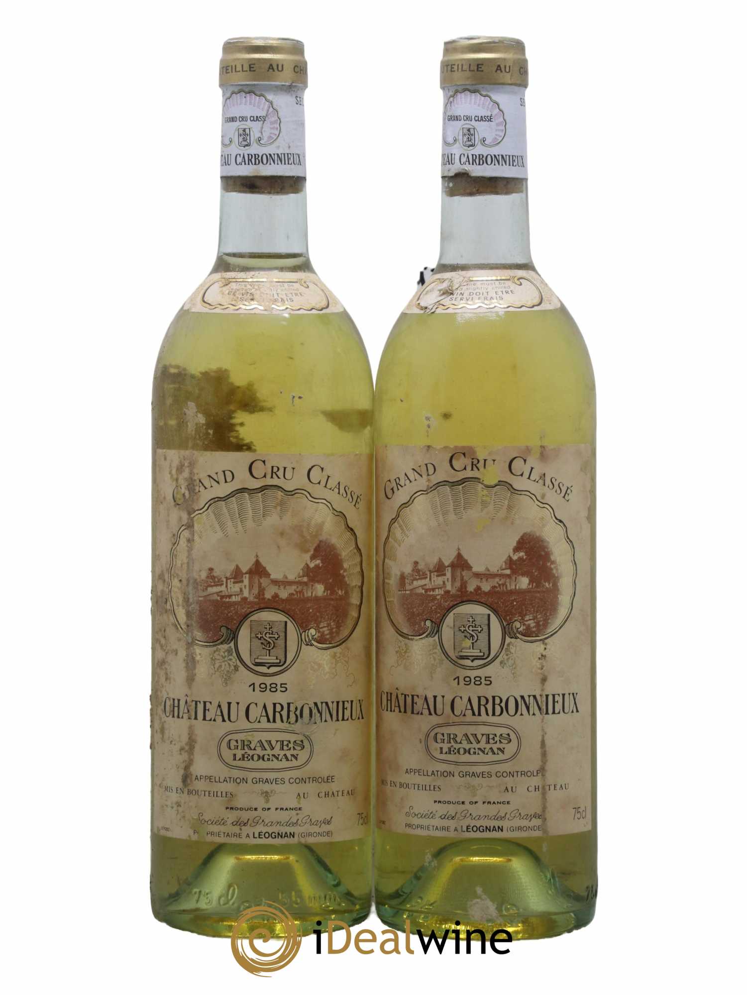 Château Carbonnieux Cru Classé de Graves 1985 - Lot de 2 bouteilles - 0