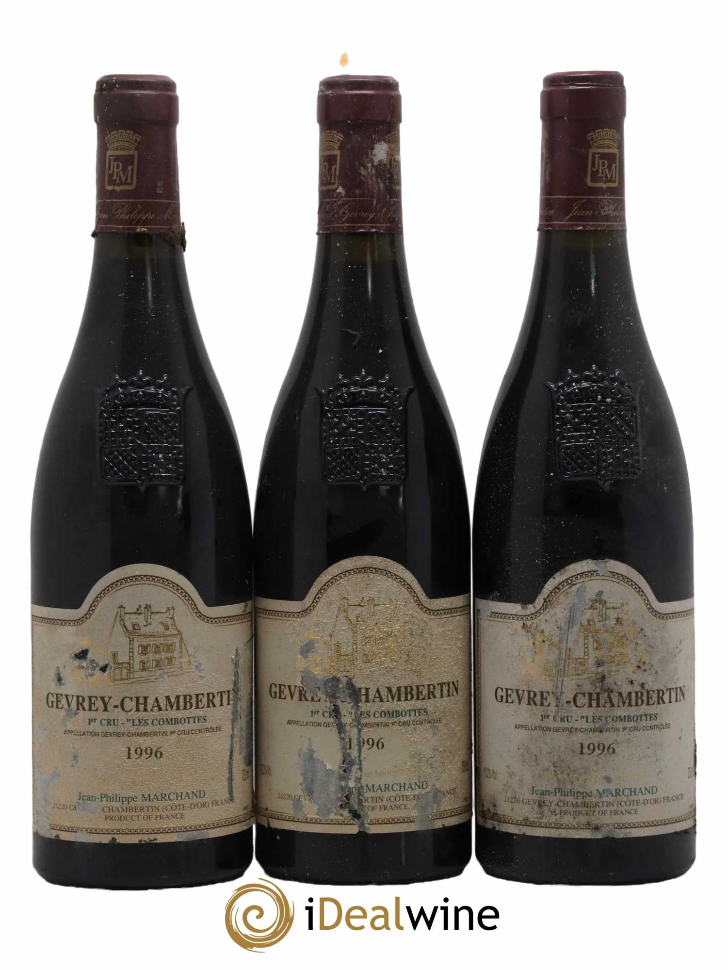 Gevrey-Chambertin 1er Cru Les Combottes Domaine Marchand 1996 - Lot de 3 bouteilles - 0
