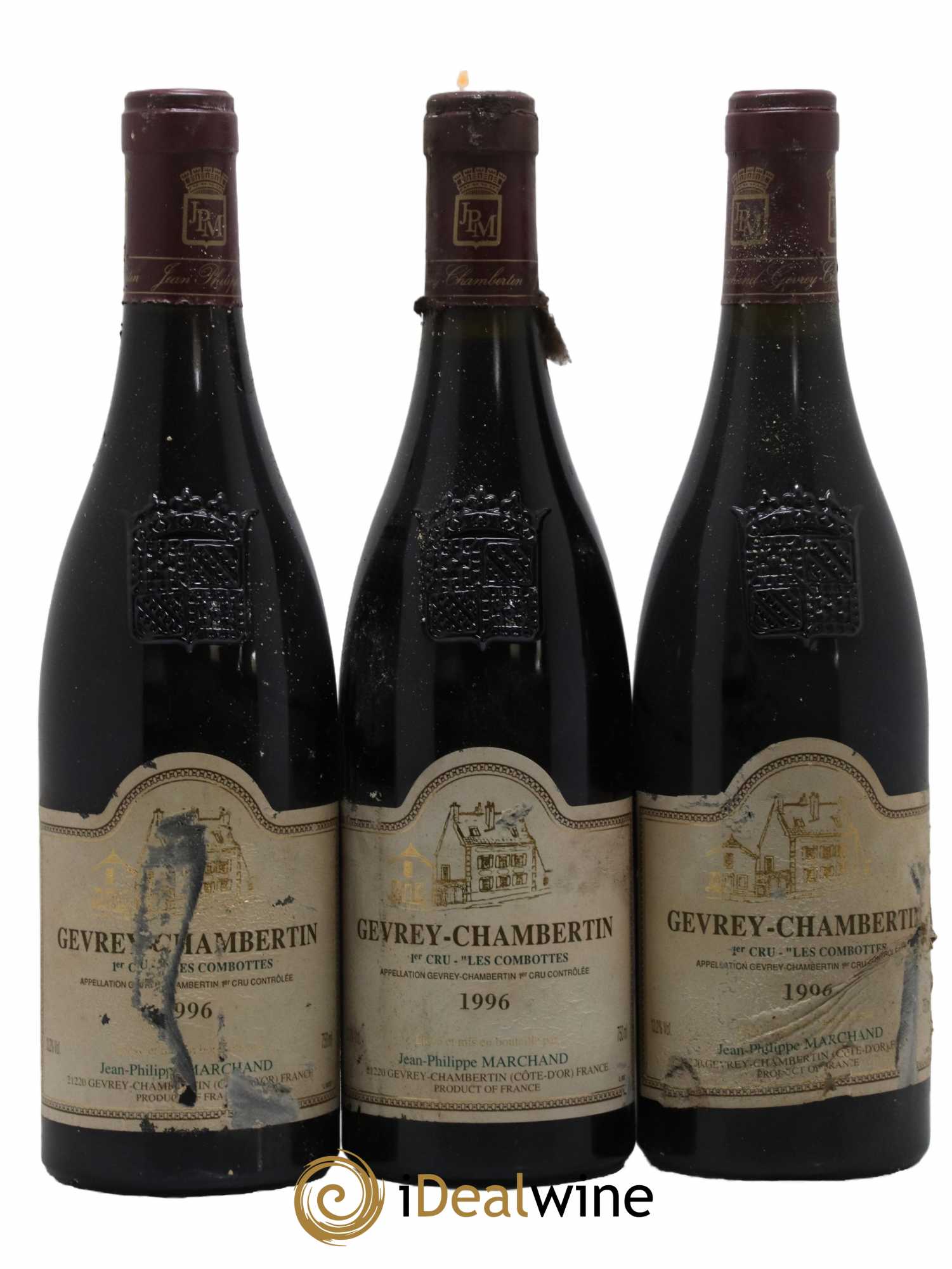 Gevrey-Chambertin 1er Cru Les Combottes Domaine Marchand 1996 - Lot de 3 bouteilles - 0
